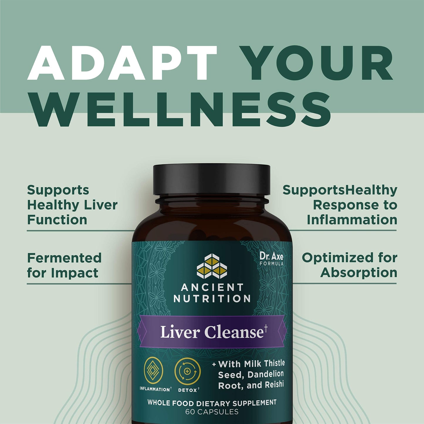 Ancient Nutrition Liver Detox Supplement Capsules, 60 Count