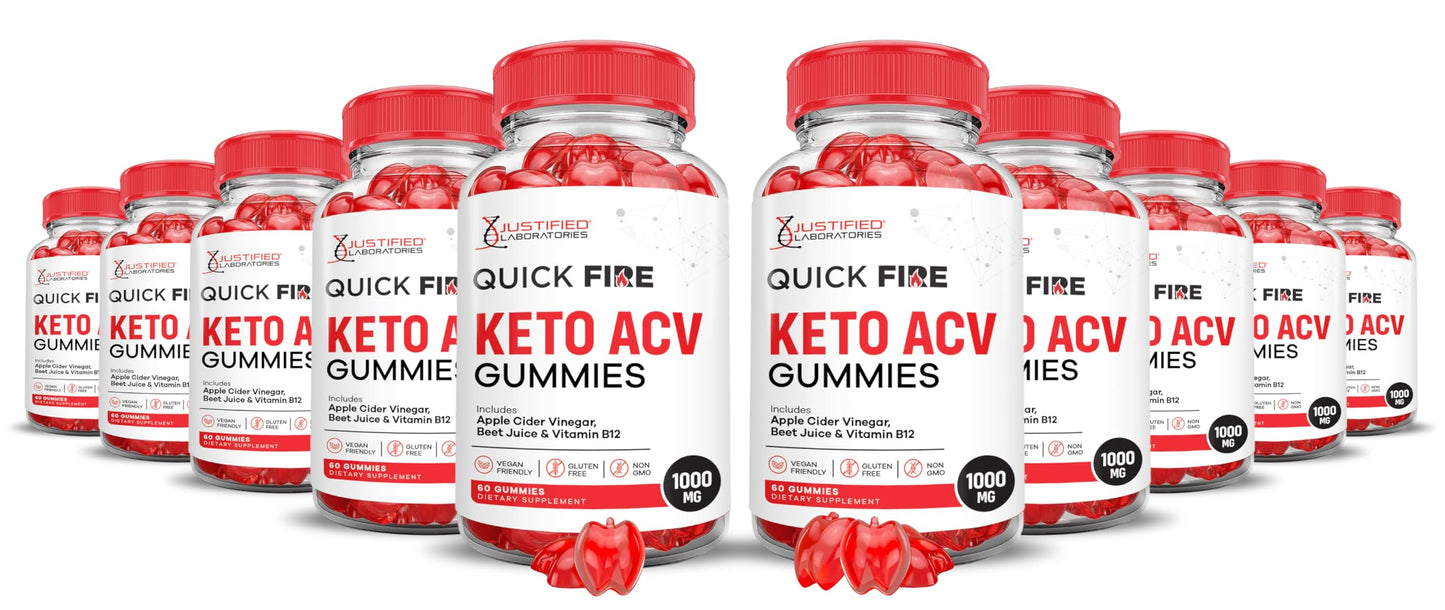 Justified Laboratories Quick Fire Keto ACV Gummies Advanced Formula 1000MG 600 Gummies