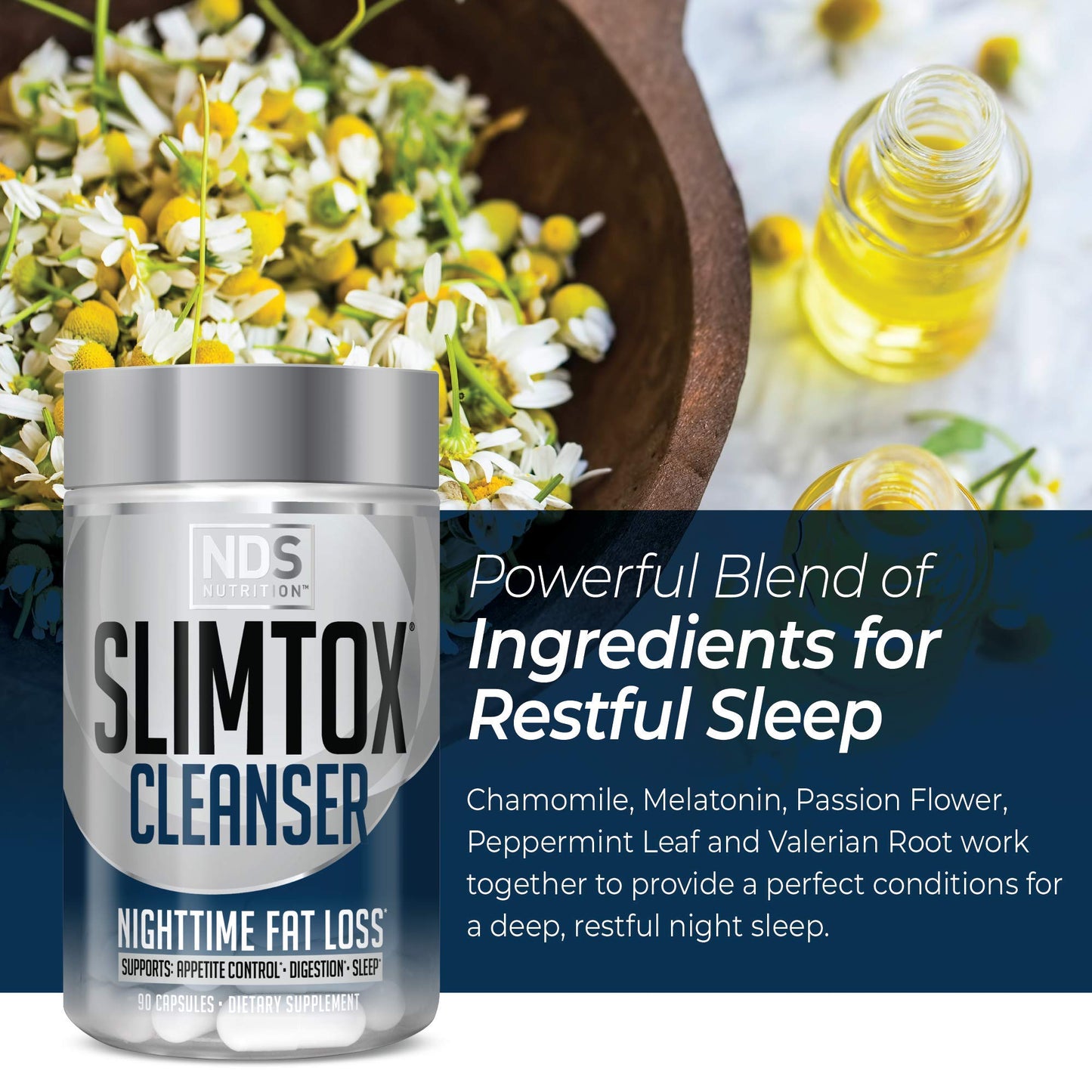 Slim-Tox NDS Nutrition Cleanser Nighttime Fat Loss Support 90 Capsules