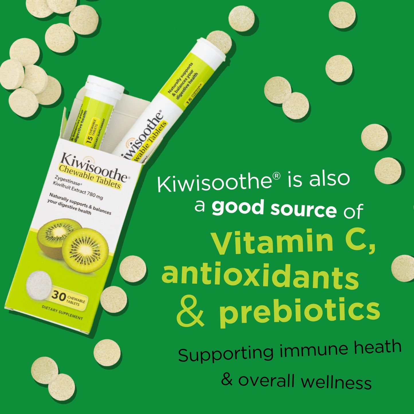 AFT Pharmaceuticals KiwiSoothe Digestive Wellness Supplement Tablets 30