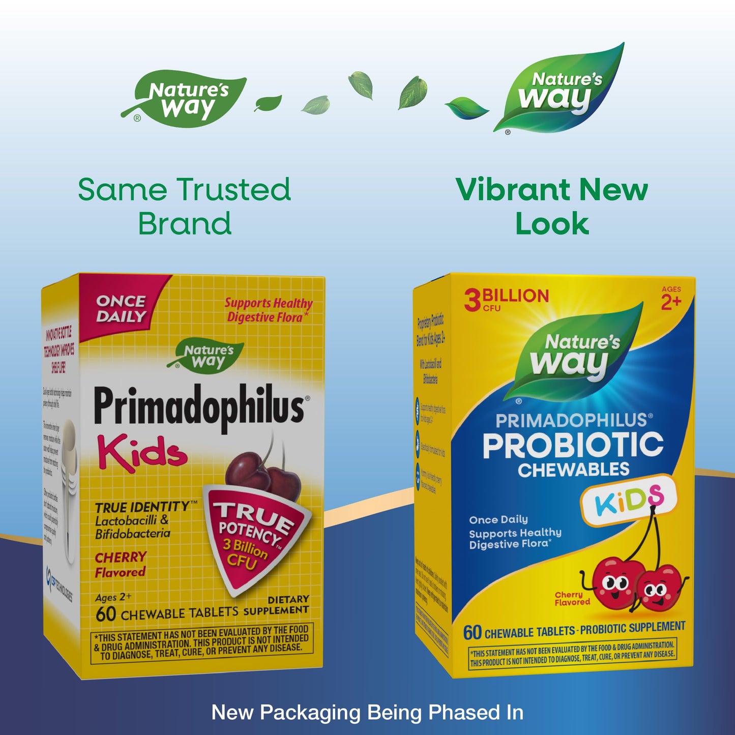 Nature's Way Primadophilus Probiotic Kids - Once Daily - 3 Billion CFU - Cherry Flavored Probiotic Tablets, 60 Count