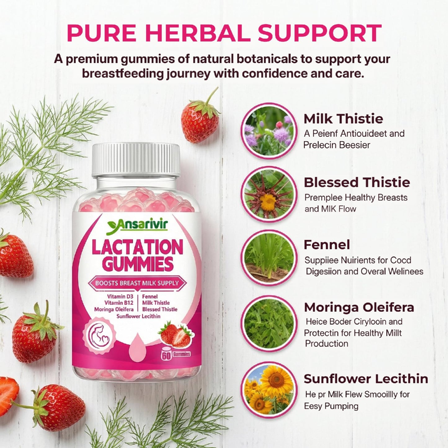 Ansarivir Lactation Gummies 60 Count
