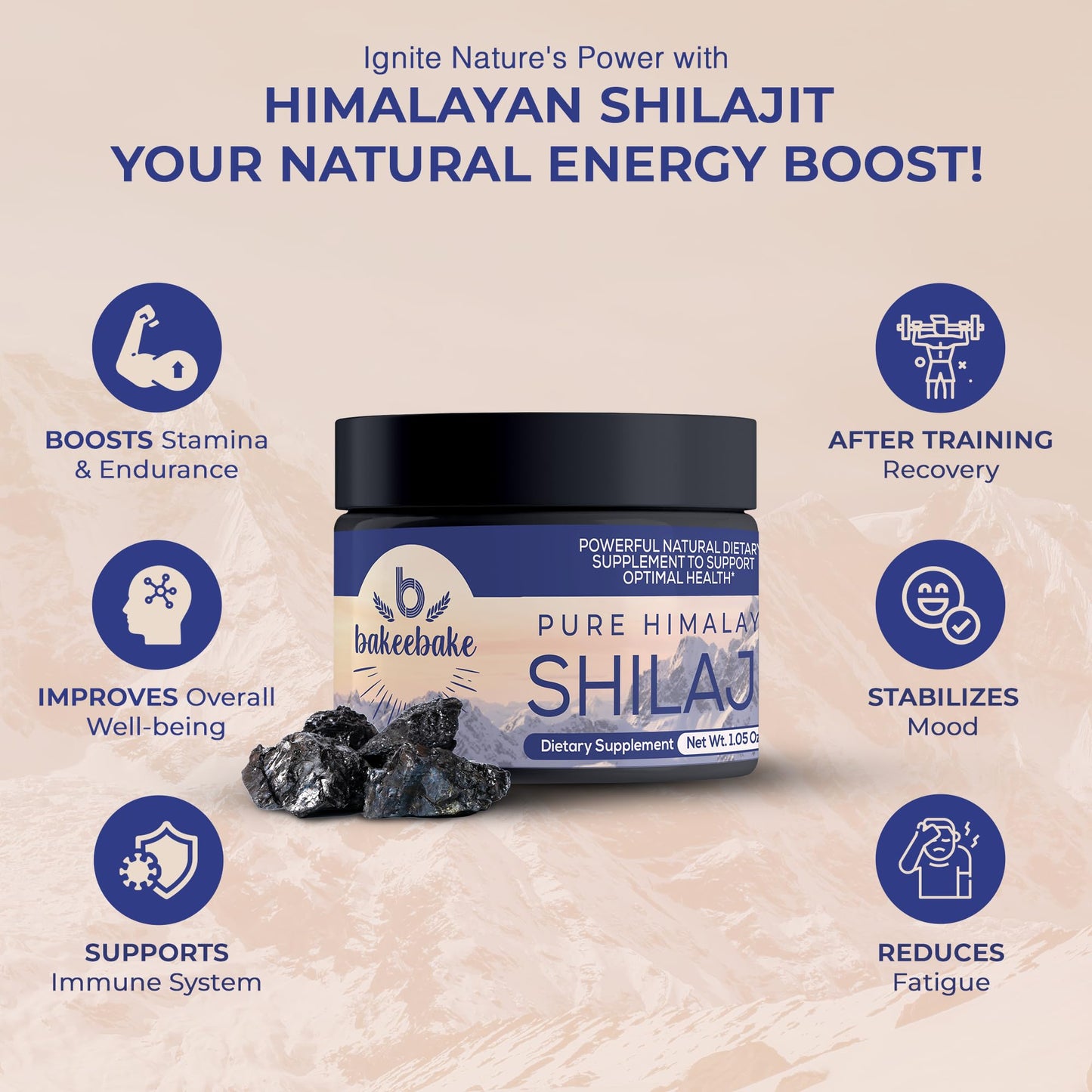 Bakeebake Shilajit Pure Himalayan Organic Softgel 1 Count