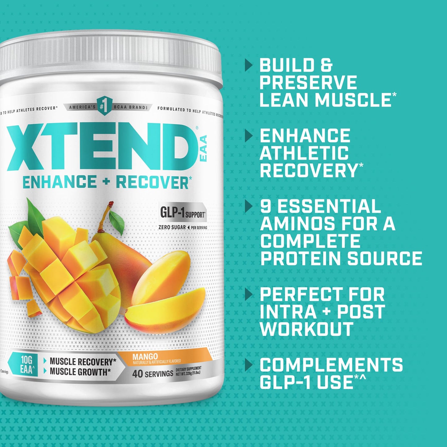 Xtend EAA + BCAA Powder for Muscle Recovery & Lean Muscle Growth, 11.6 Ounces