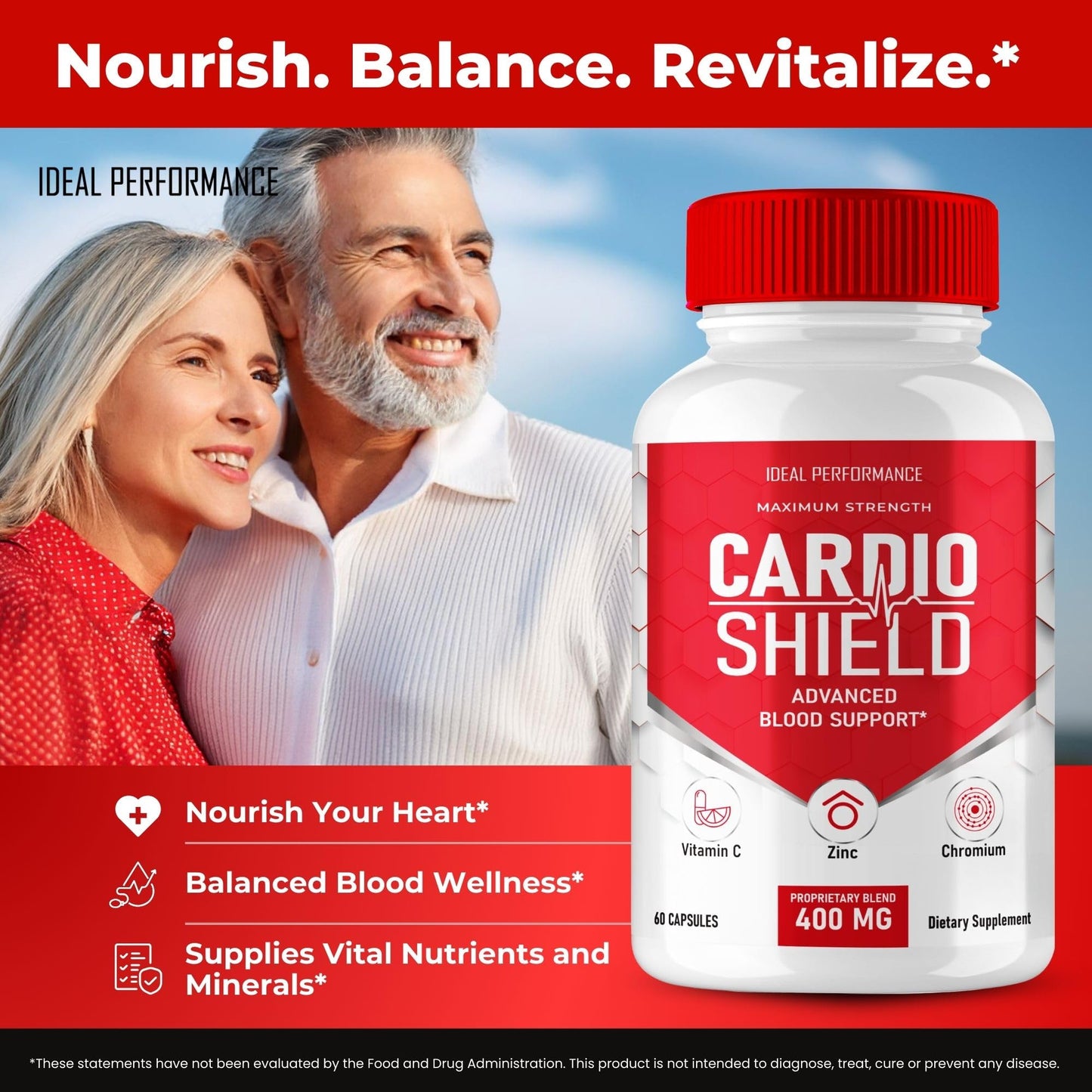 IDEAL PERFORMANCE Cardio Shield Advanced Blood Formula Capsules, 60 Count