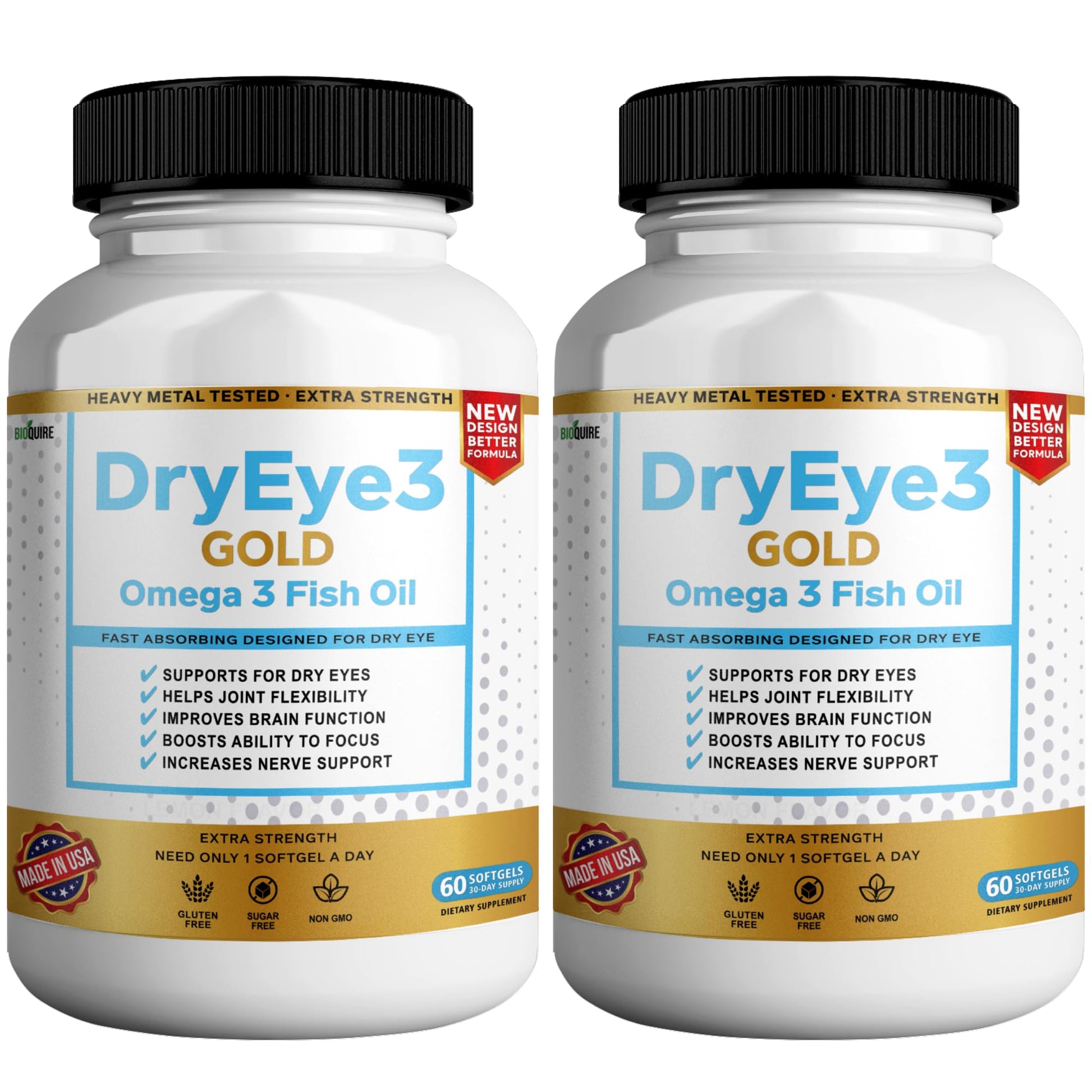 BIOQUIRE Dry Eye 3 Gold Omega 3 Fish Oil Capsule 120