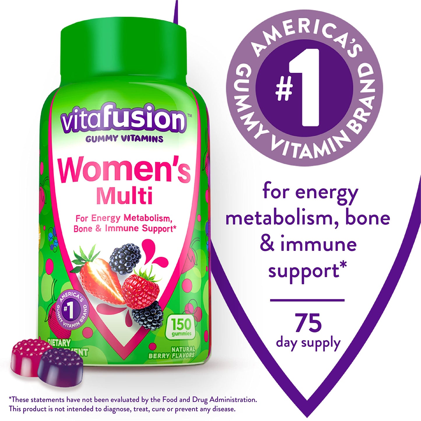 Vitafusion Fiber Well Sugar Free Fiber Supplement Gummies
