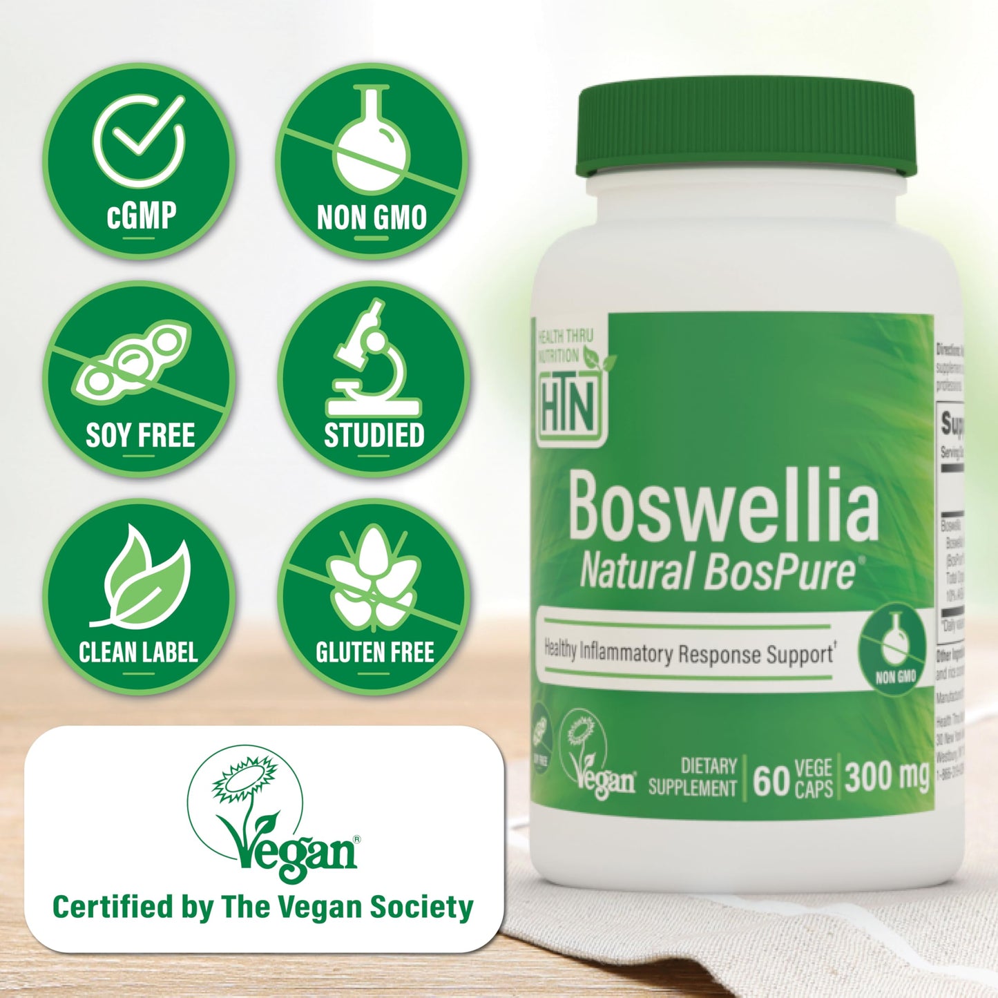 Health Thru Nutrition Boswellia 300mg Capsules, 60 Count