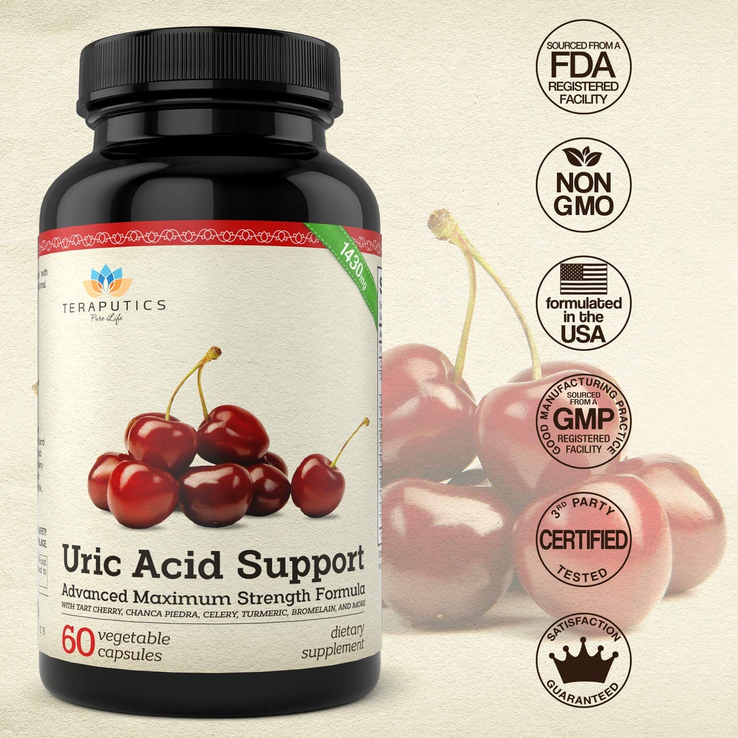 Teraputics Uric Acid Support Formula Capsule 60 Count
