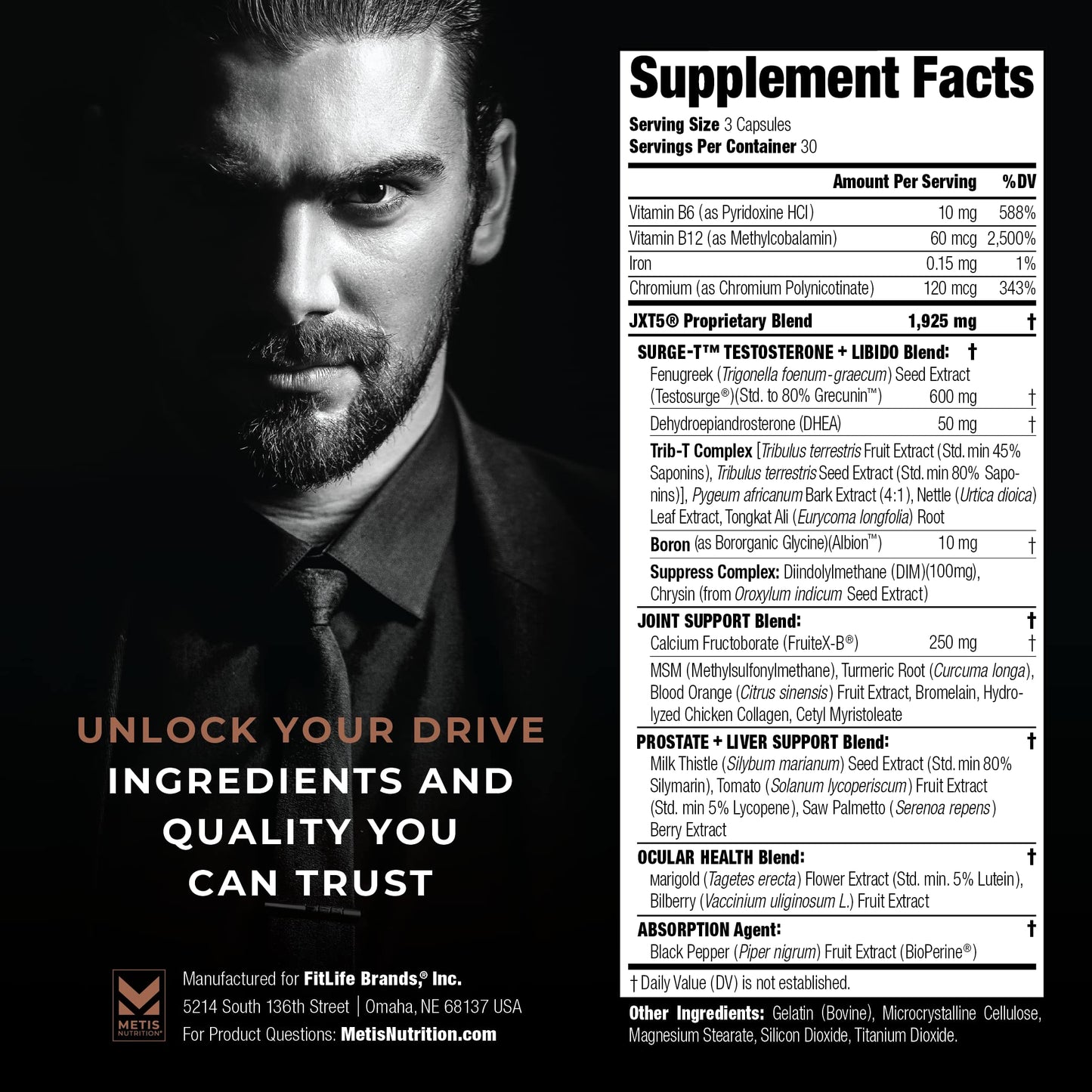 METISNutrition JXT5 Advanced Joint Health 5-in-1 Formula 90 Capsules