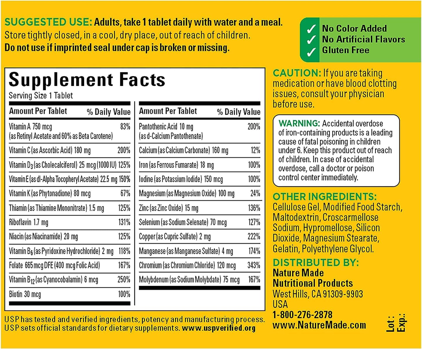 Nature Made Multi Complete Tablets 520