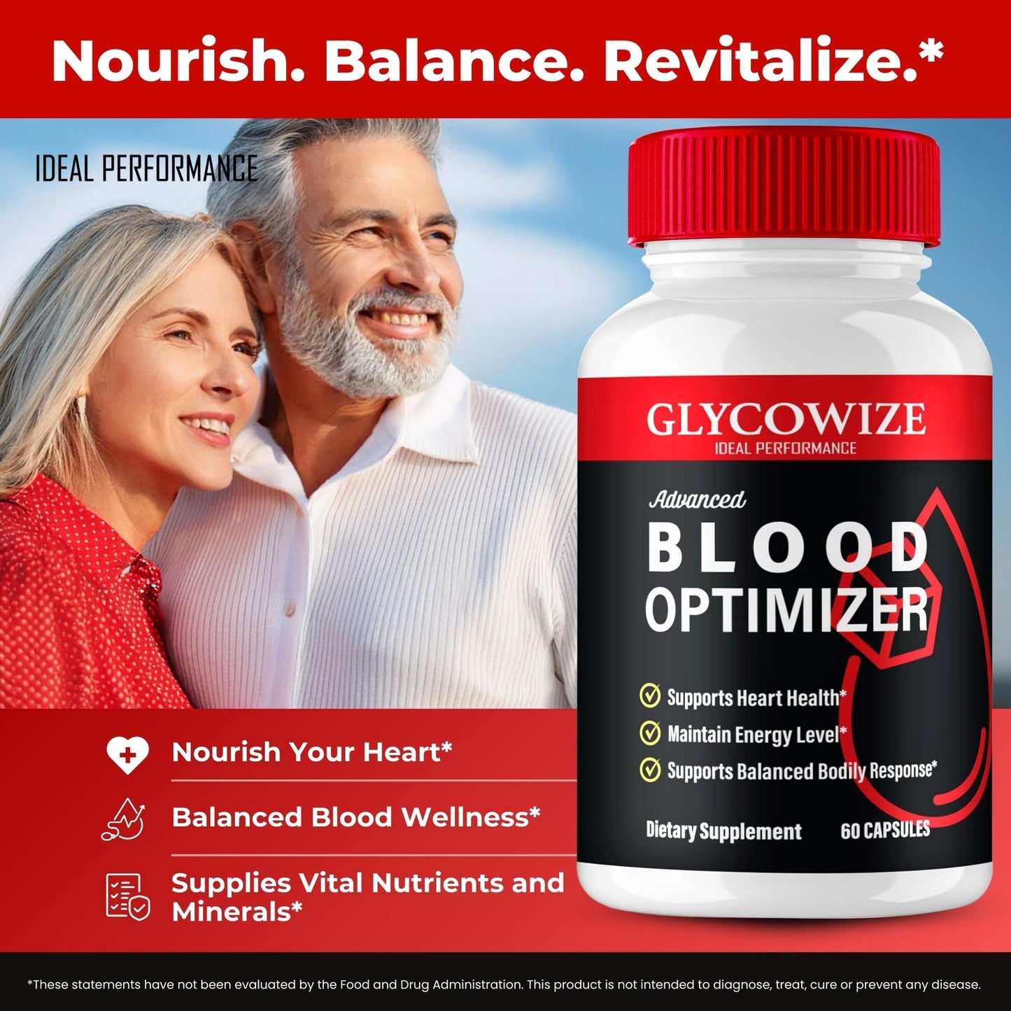 IDEAL PERFORMANCE Glycowize Blood Optimizer Capsules 180