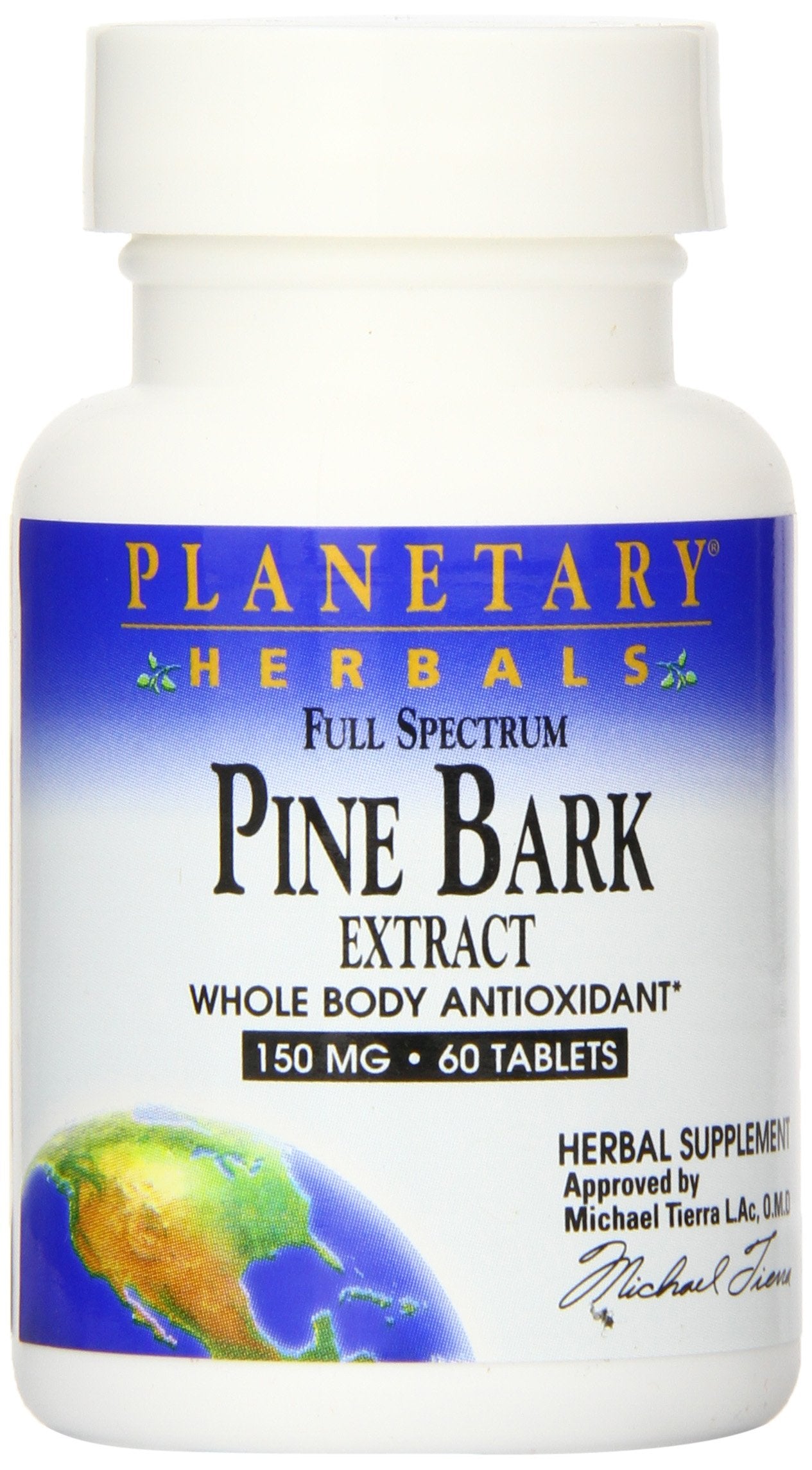 Planetary Herbals FS Pine Bark Extract Tablets, 150 mg, 60 Tablets