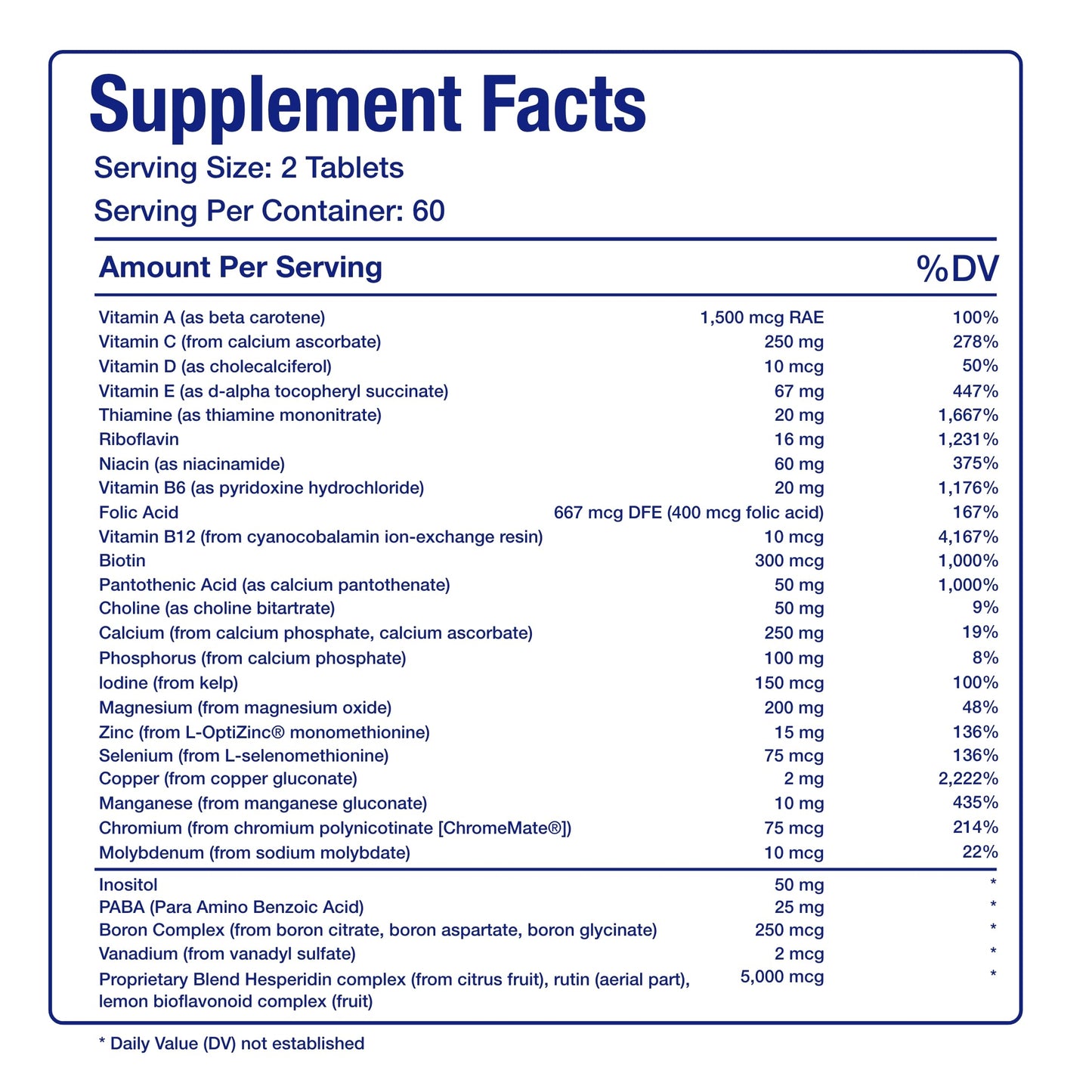 Anabolic Laboratories Iron Free Daily Multivitamin for Men and Women 120 Tablets
