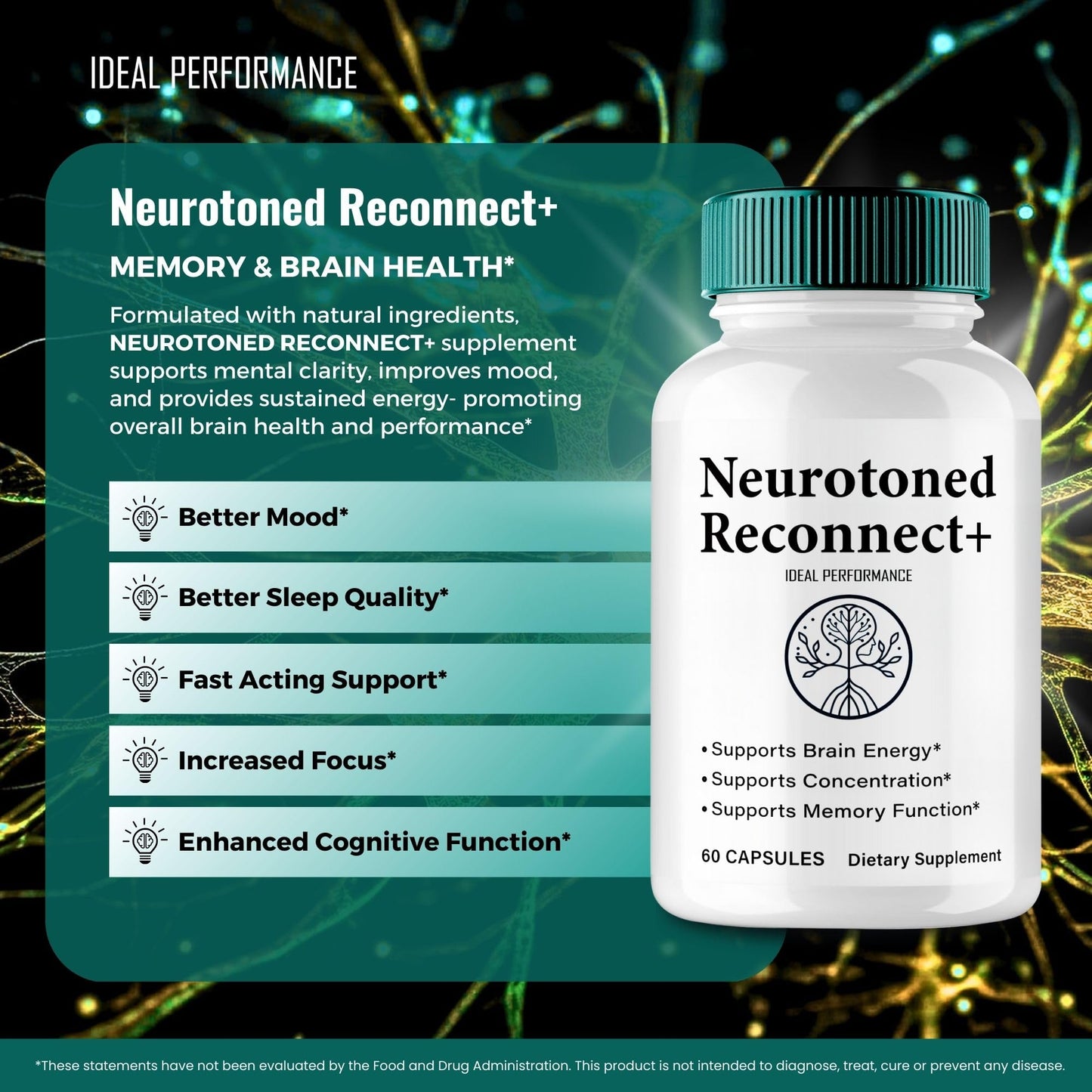 IDEAL PERFORMANCE Neurotoned Reconnect Capsules 300 Capsules