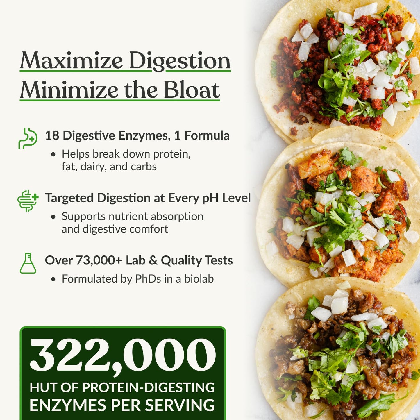 BIOptimizers MassZymes Complete Digestive Enzymes Supplement for Gut Health 120 Capsules