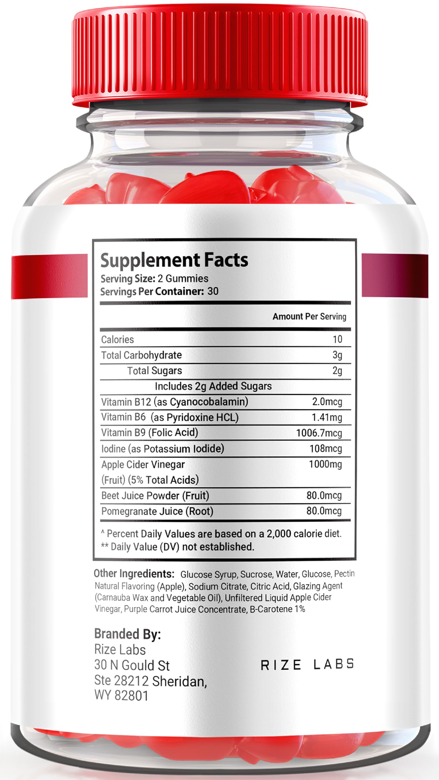 Rize Labs Ace Keto ACV Gummies Advanced Weight Loss 1000mg Apple Cider Vinegar Supplement 180 Gummies
