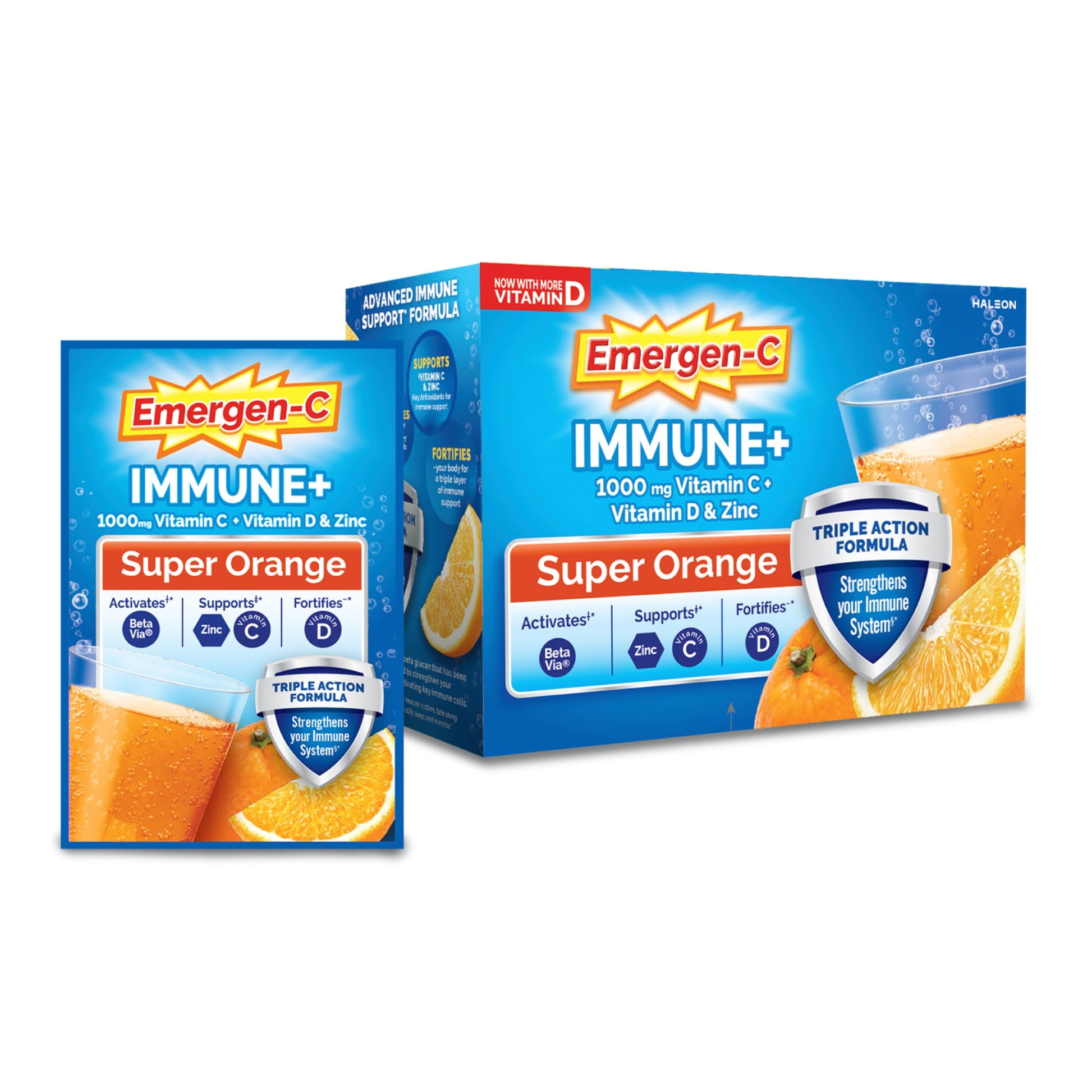 Emergen-C Immune+ Triple Action Immune Support Powder 30 Count