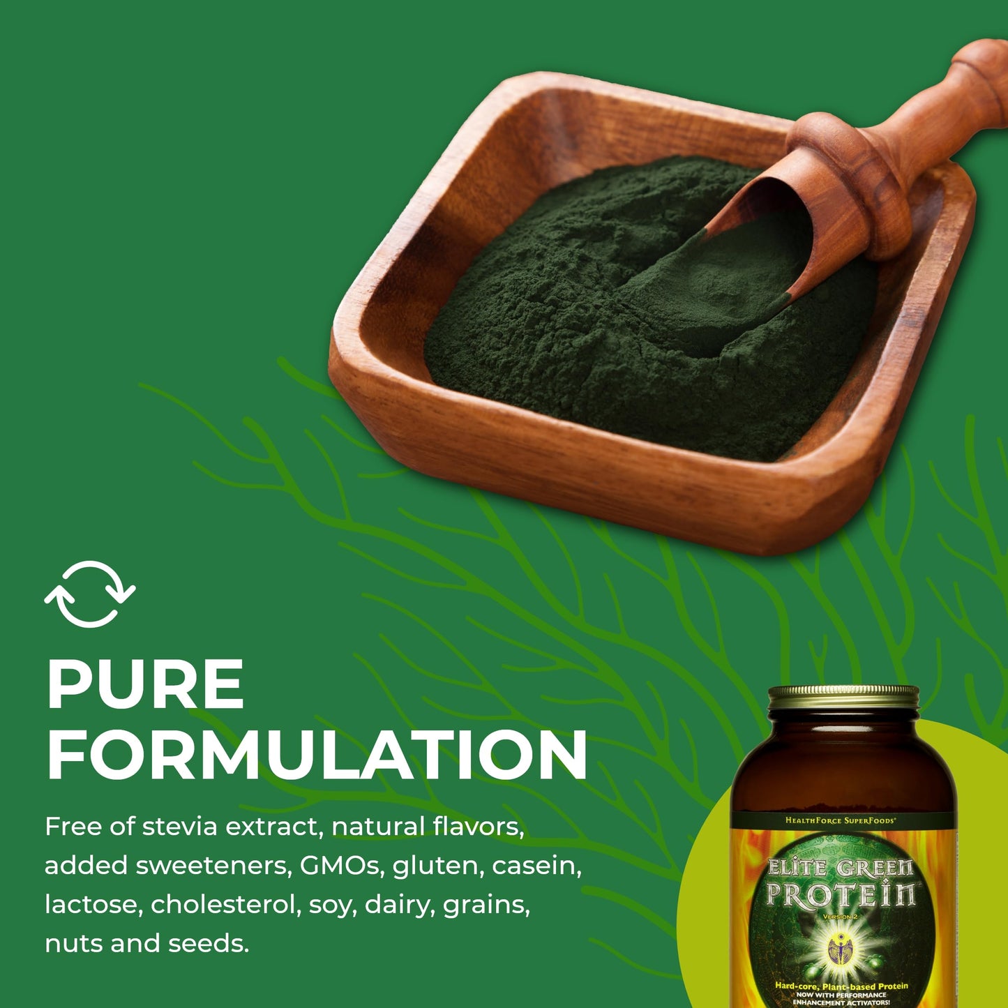 HealthForce SuperFoods Elite Green Protein Mesquite Powder 1.09 lb