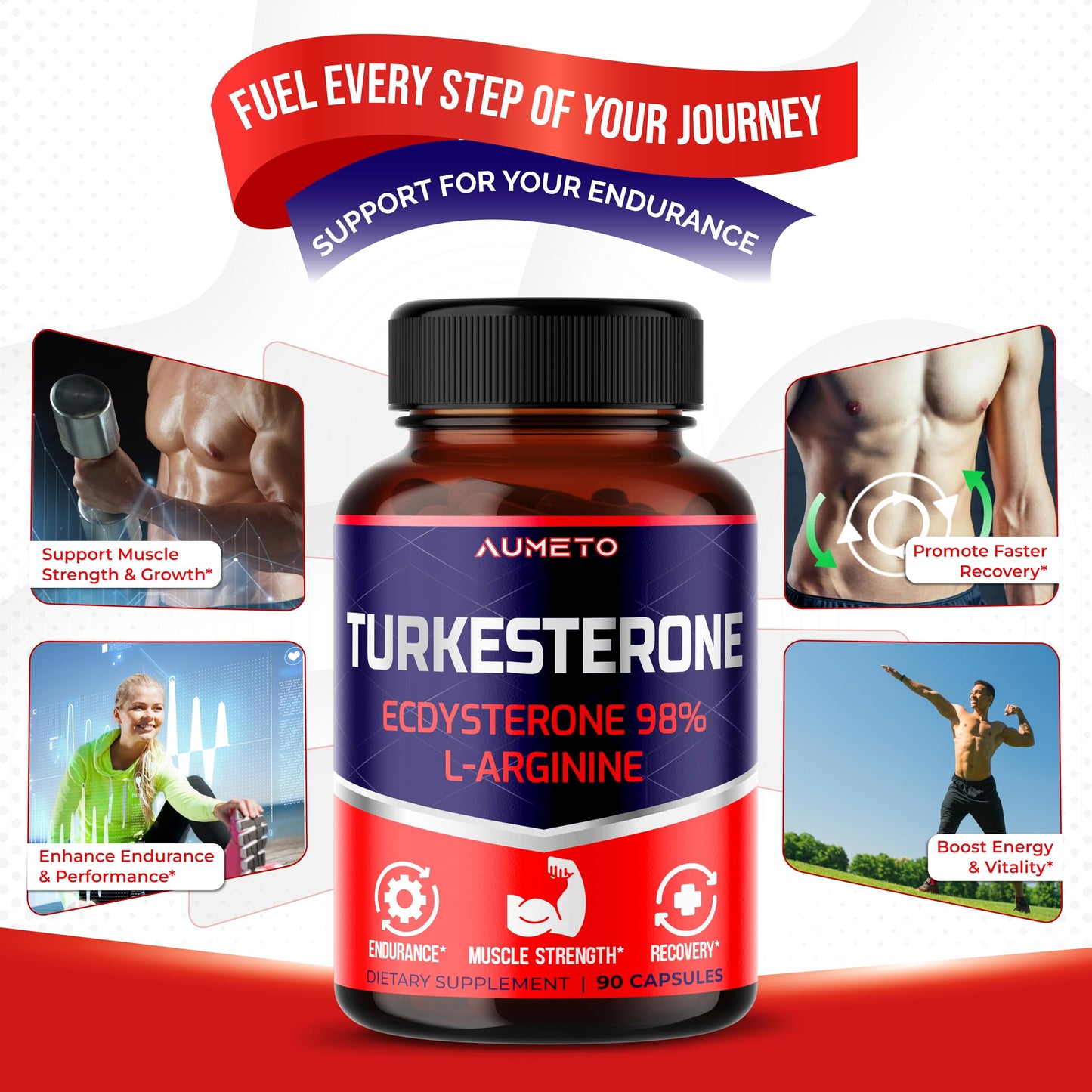 AUMETO Turkesterone Supplement Capsule 90 Count