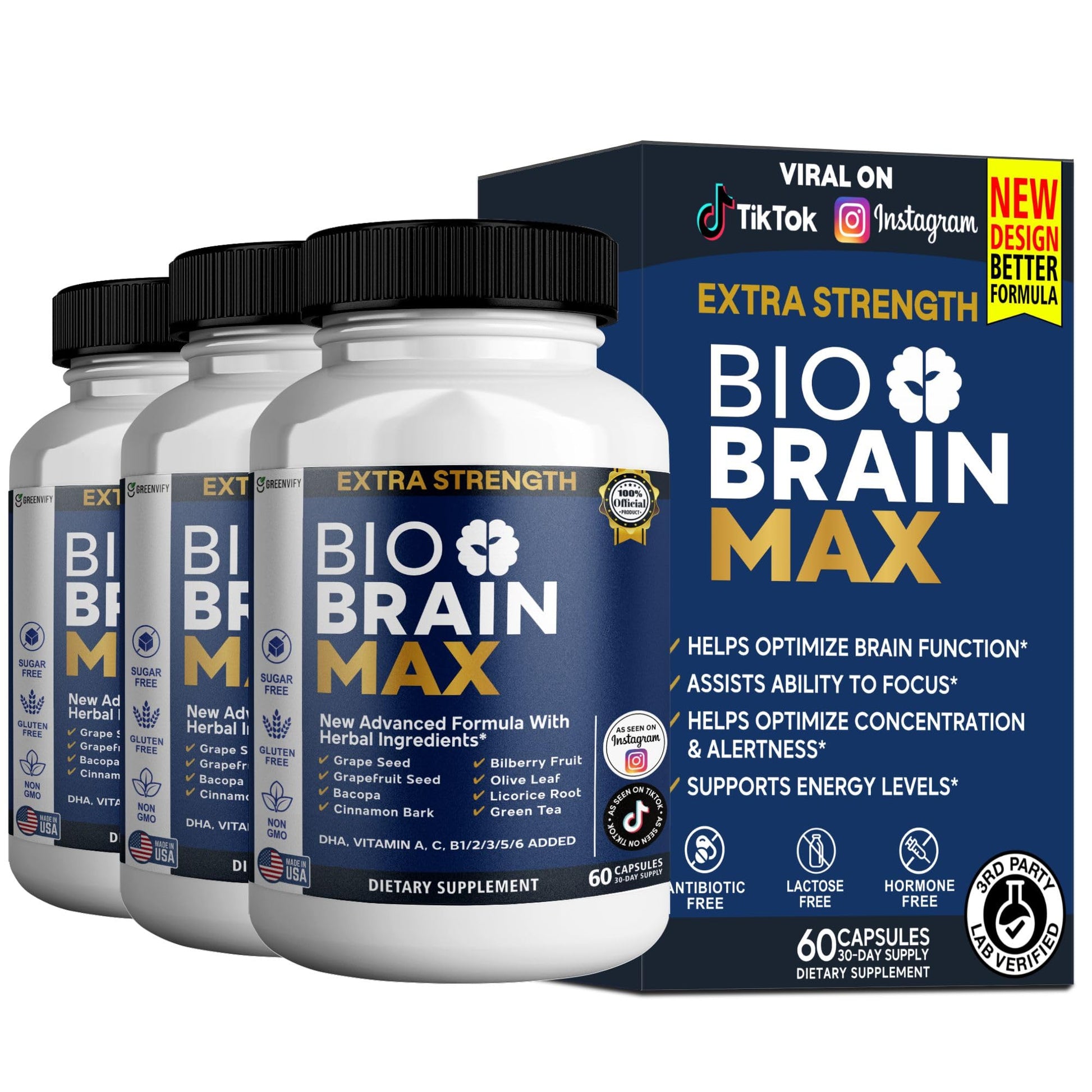GREENVIFY Bio Brain Max, 60 Capsules