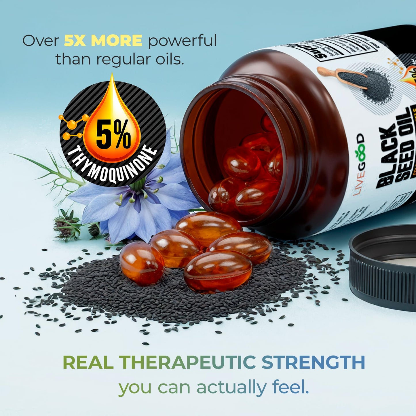 LIVEGOOD Black Seed Capsules, 60 Count