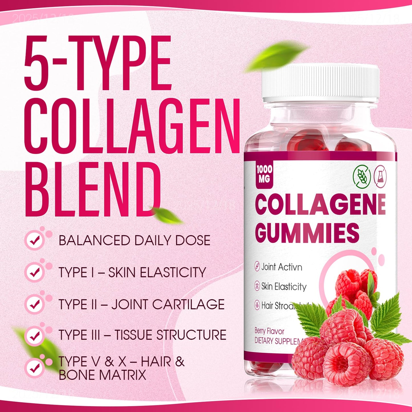 AQILUN Collagen Peptides Gummies 60 Count
