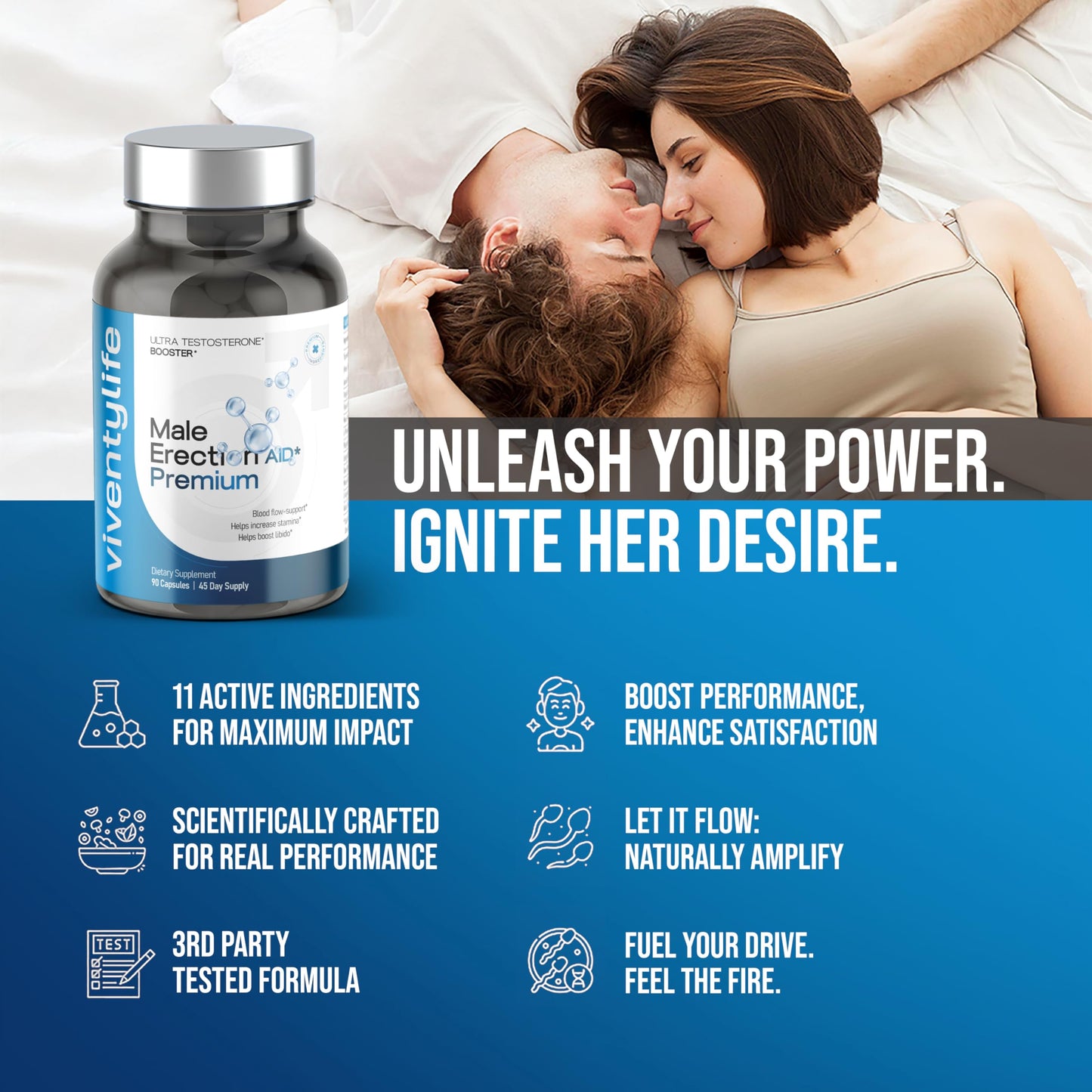 ViventyLife Testosterone Booster Supplement Capsules 1 Count