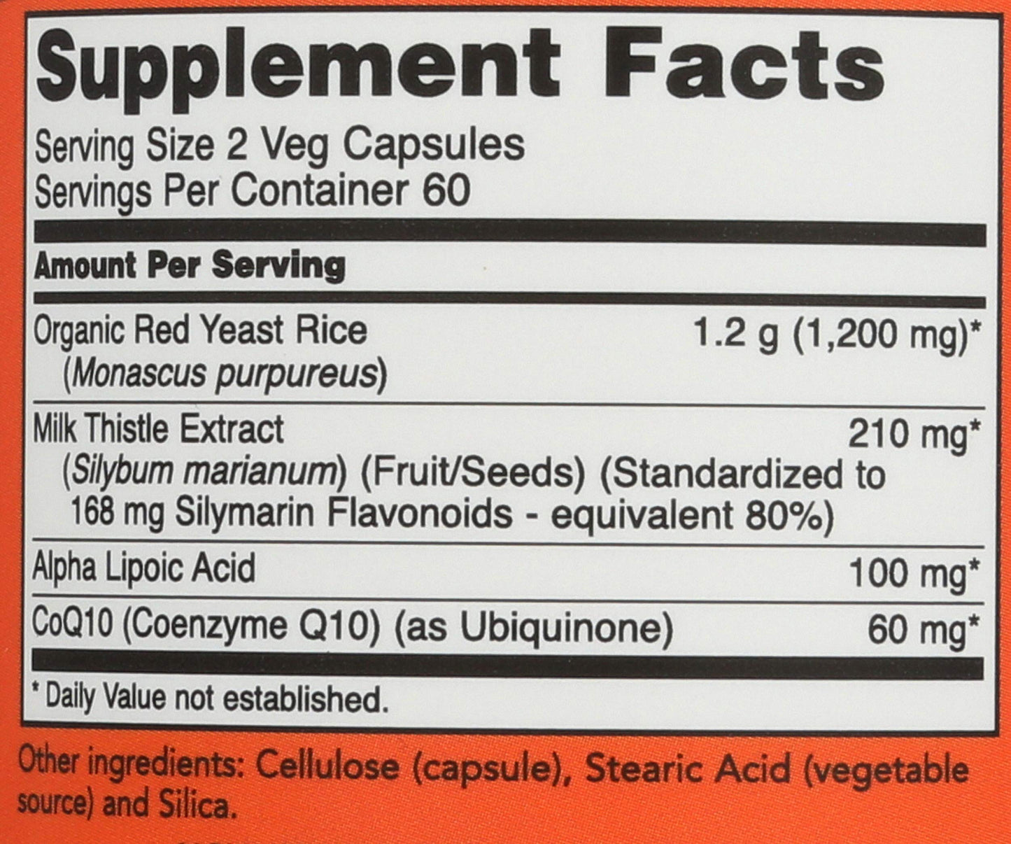 NOW Foods Red Yeast with CoQ10 and ALA Veggie Capsule, 120 Capsules