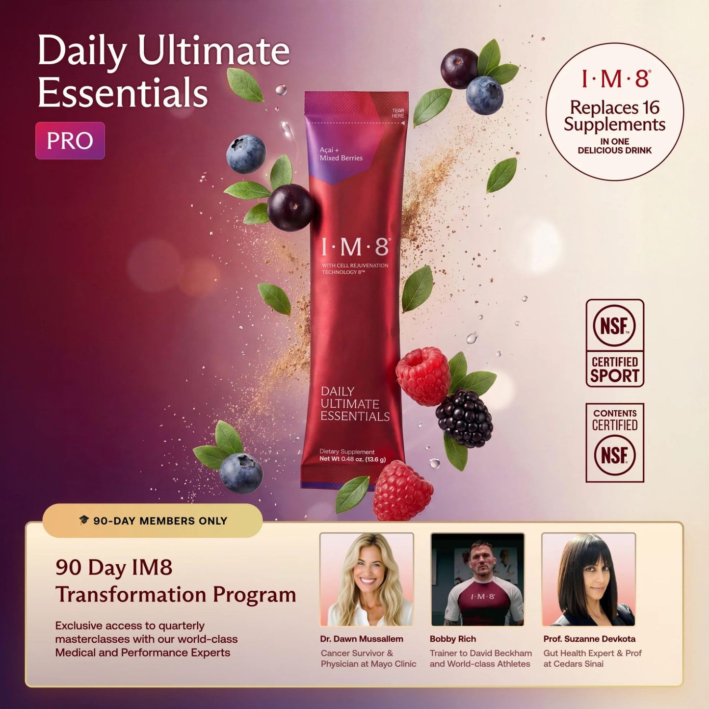 IM8 Daily Ultimate Essentials All-in-One Multivitamin Supplement Powder, 14.7 Ounce