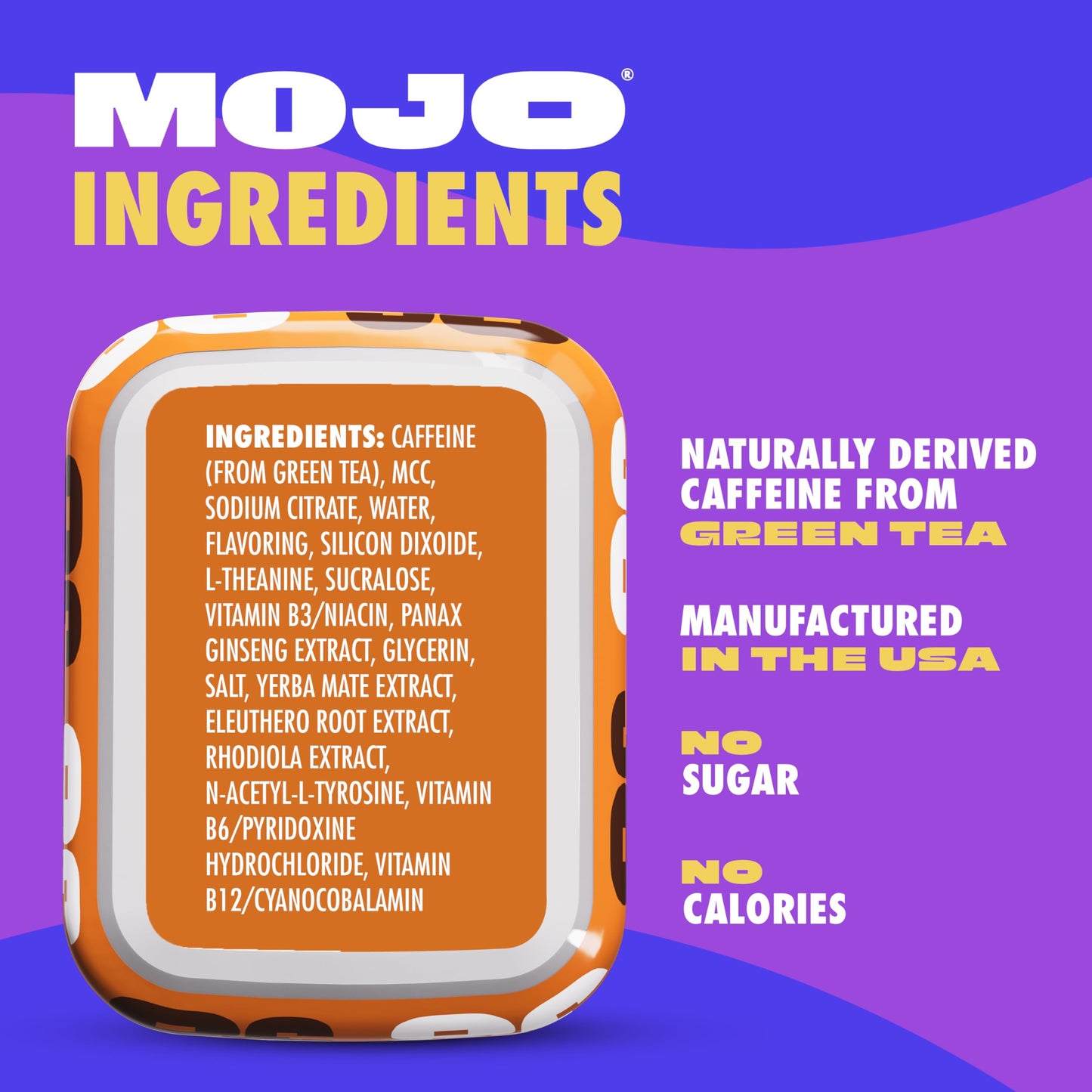 MOJO Energy Pouches Cinnamon Churro Flavor Capsule, 15 Count