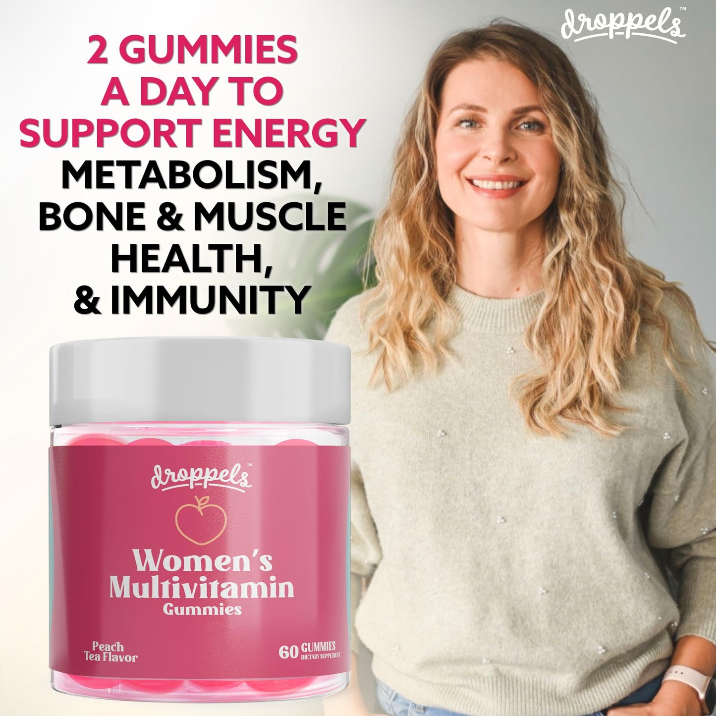 Droppels Women's Multivitamin Gummies, 60 Count