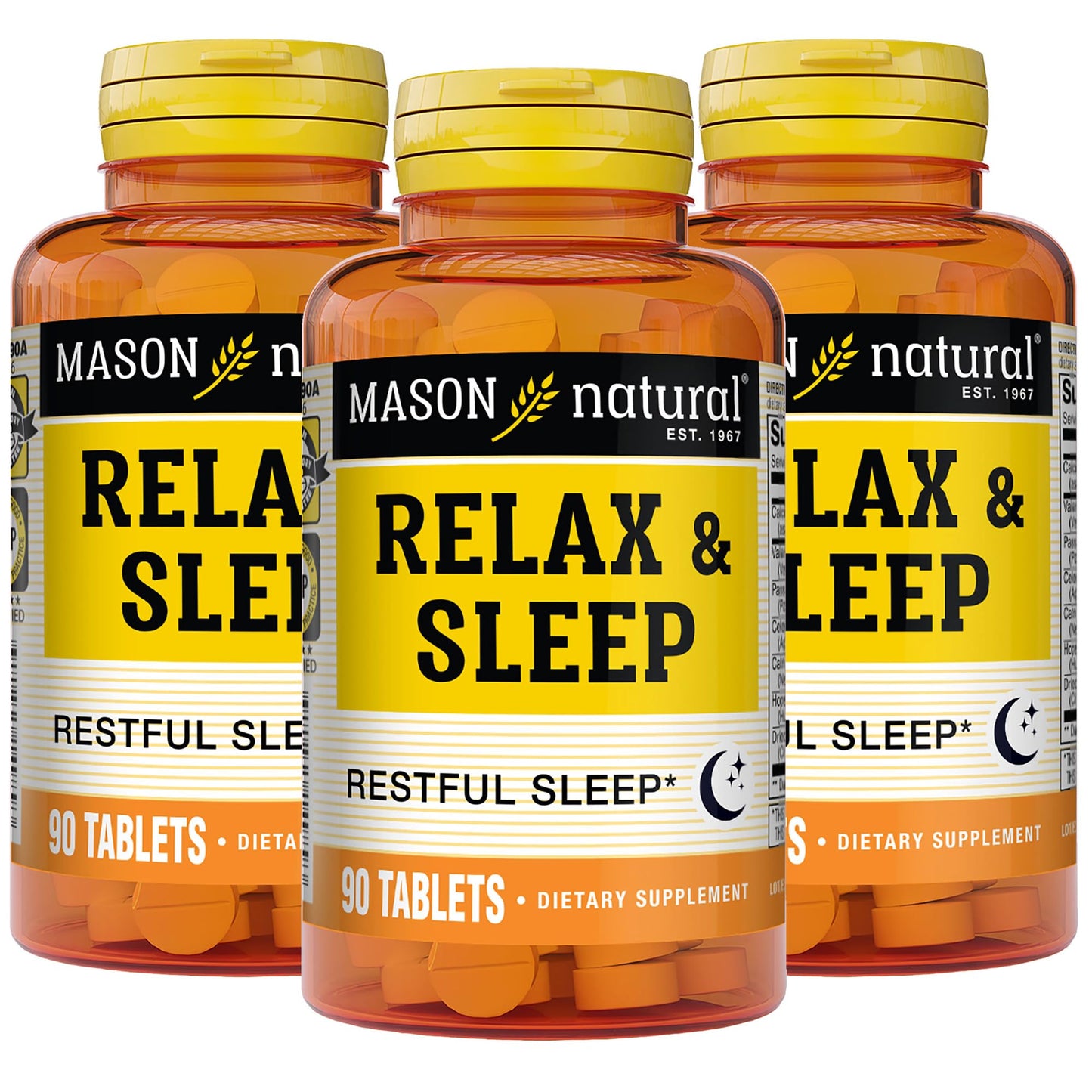 Mason Natural Relax & Sleep Dietary Herbal Supplement with Valerian Root & Passiflora Extract, 270 Tablets