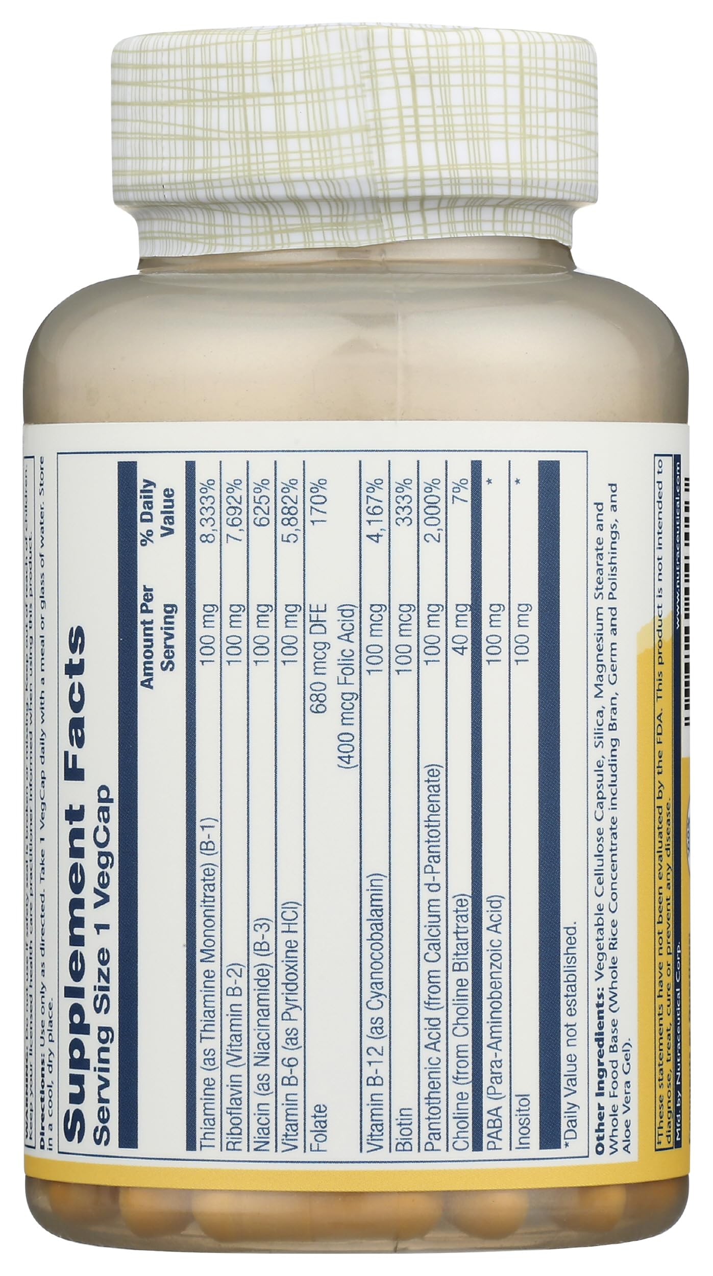 Solaray B-Complex 100 mg Capsule, 100 Capsules