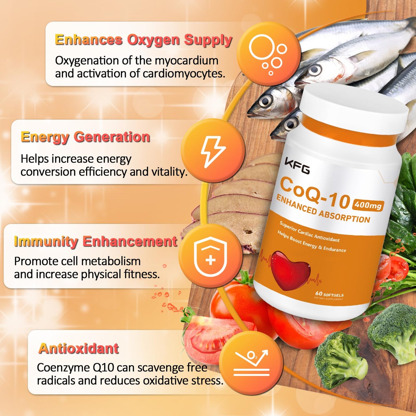KFG CoQ10 400mg Softgel 60 Count