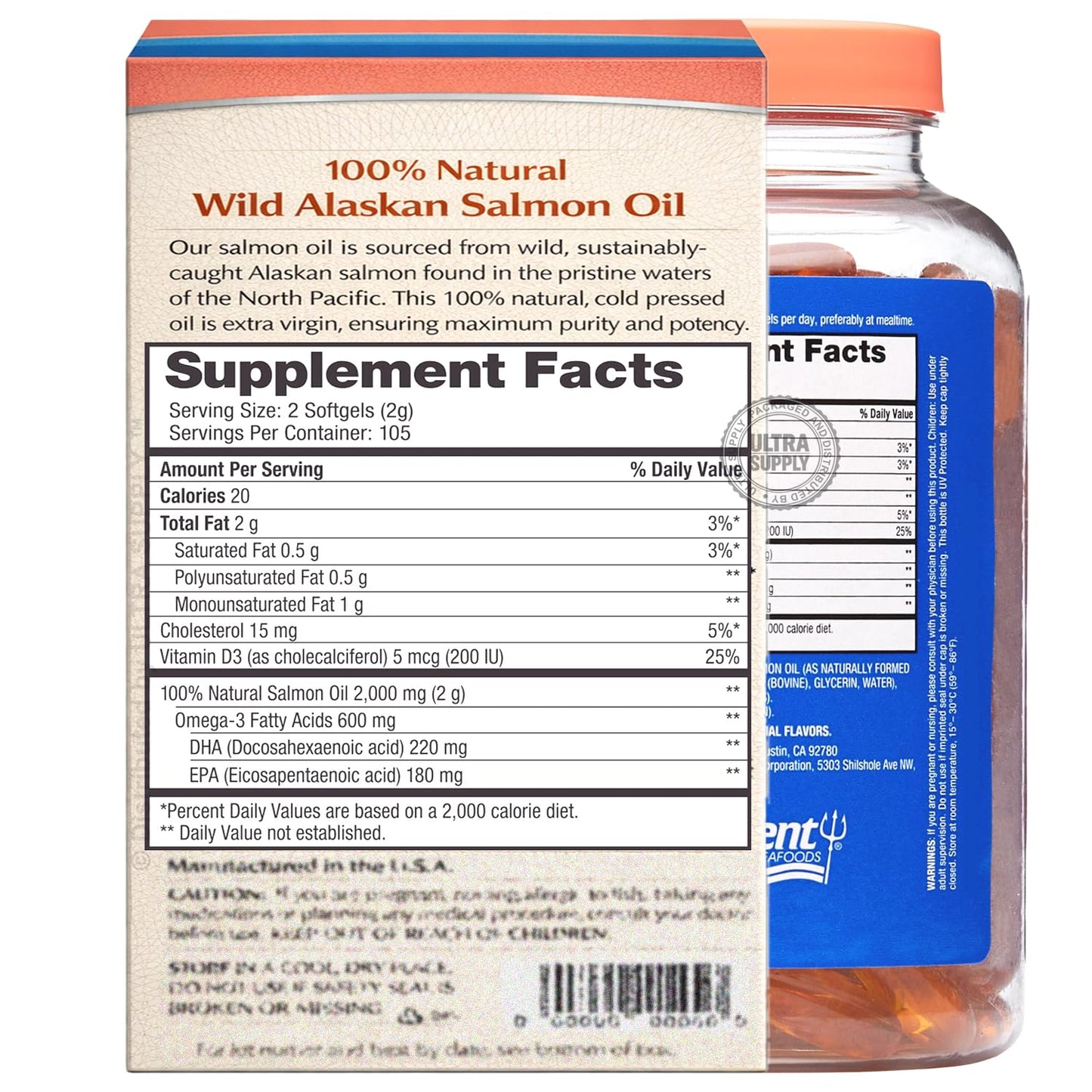 Generic Pure_Alaskas Omega Wild Salmon Oil 1000 mg Softgels 210