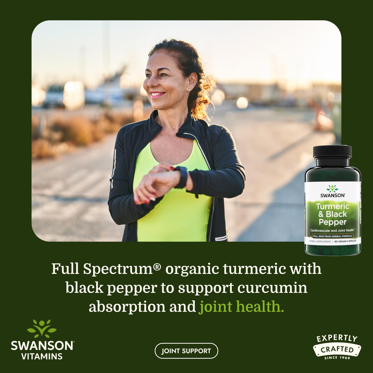 Swanson Turmeric & Black Pepper Antioxidant Supplement Capsule 90 Count