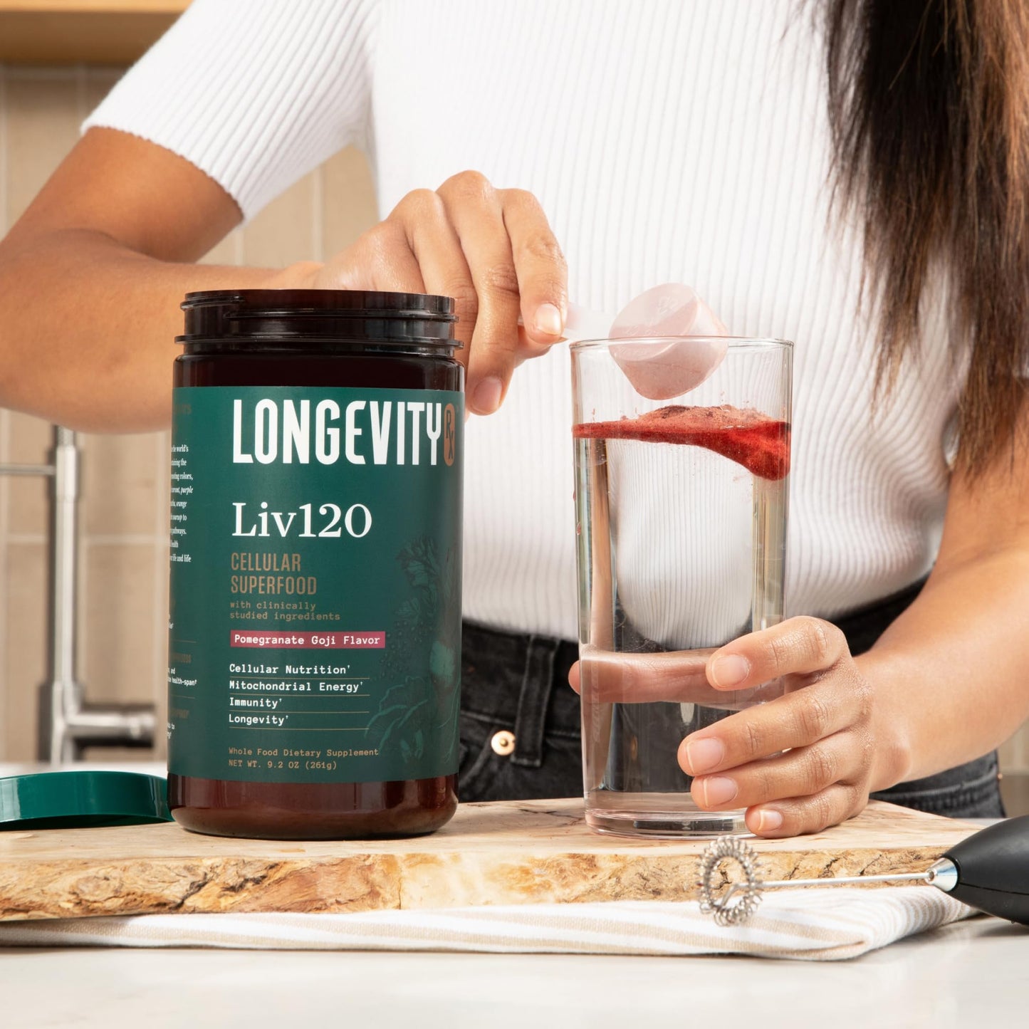 Longevity Rx Liv120 Superfood Powder, Antioxidant Blend with Pomegranate, Turmeric, Mulberry, Soursop, Noni, Non-GMO, Vegan, for Energy, Detox, Immunity, 9.2 Ounce