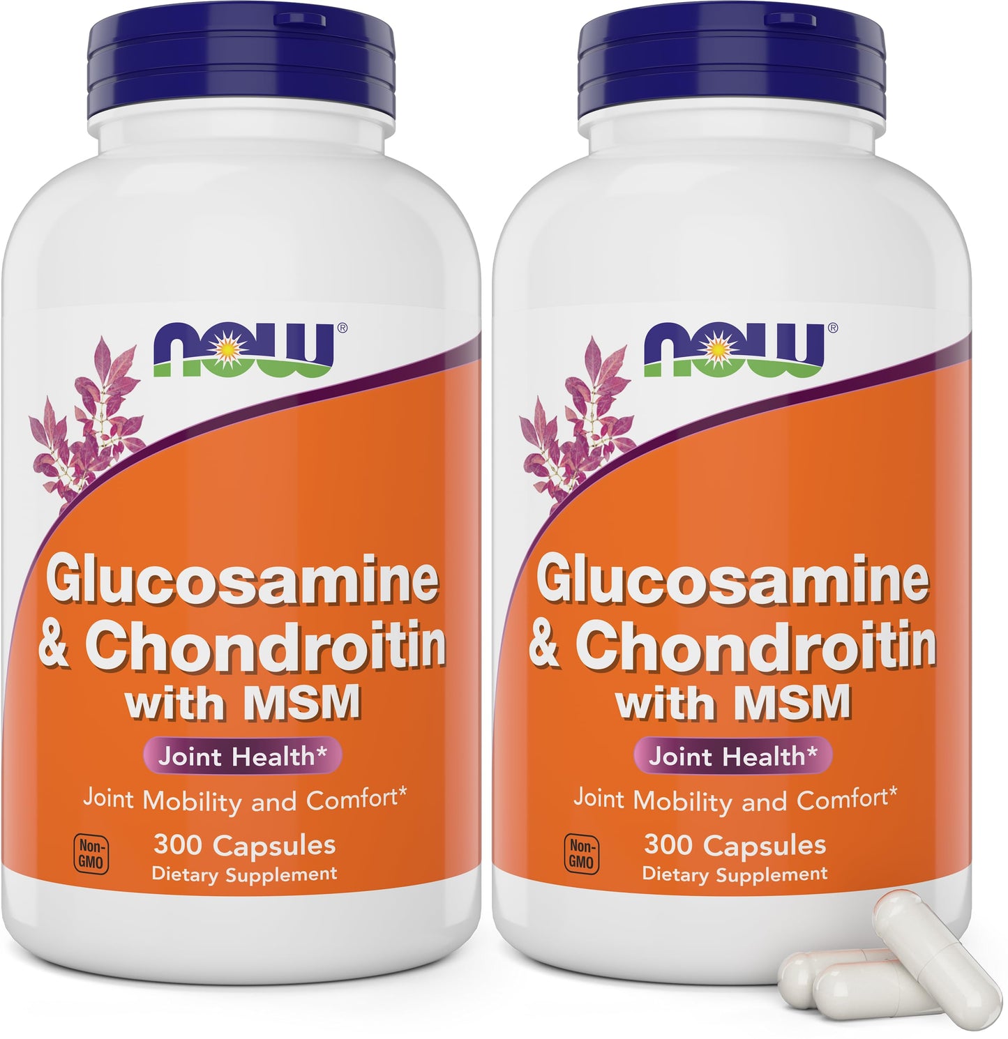 NOW Foods Glucosamine & Chondroitin with MSM Capsules, 600 Capsules