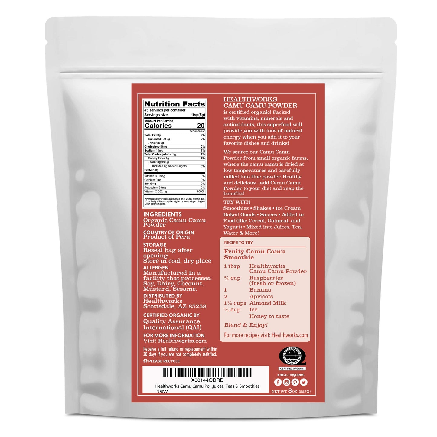 Healthworks Superfoods Camu Camu Powder 8 oz