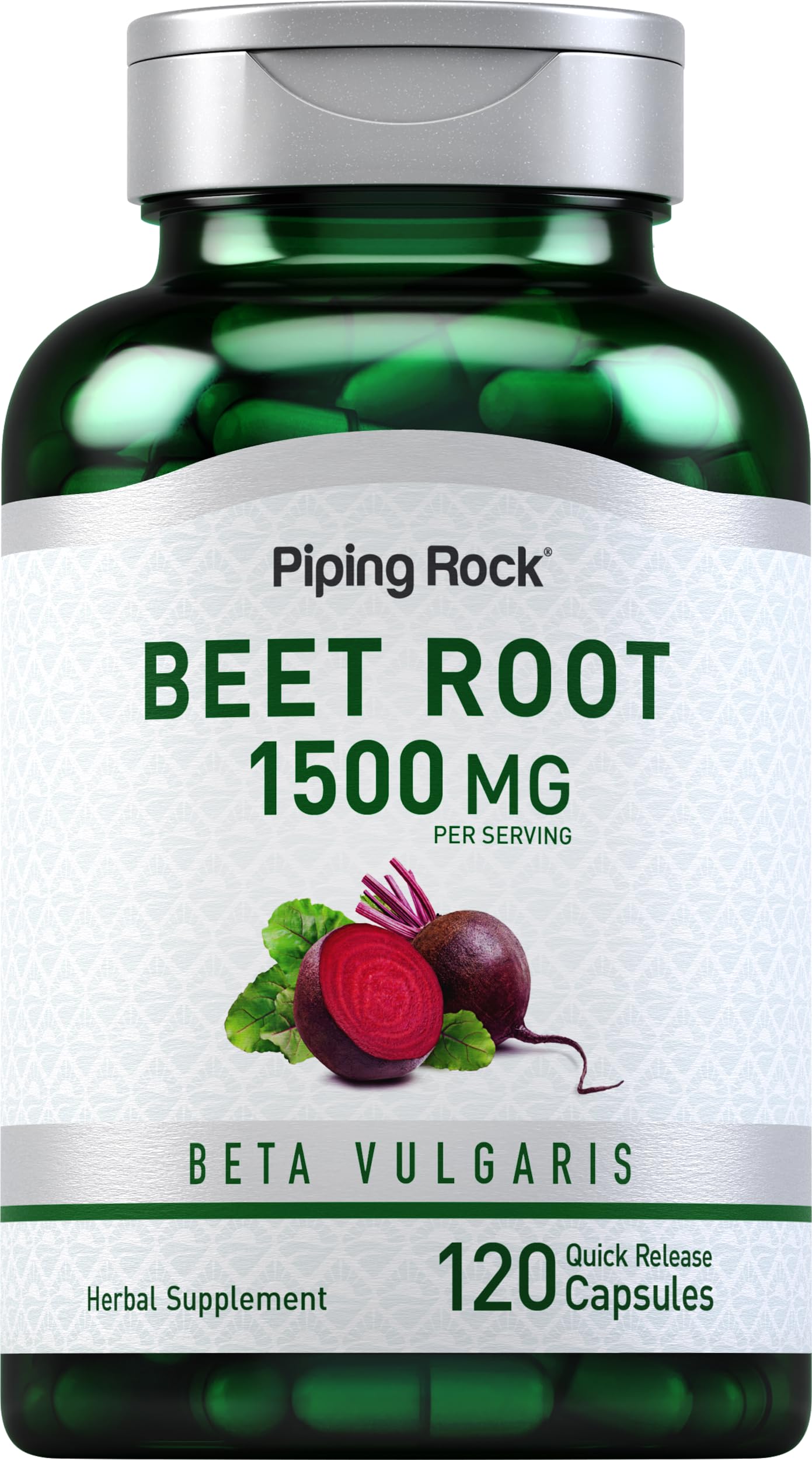 Piping Rock Beet Root Capsules 1500 mg, 120 Count