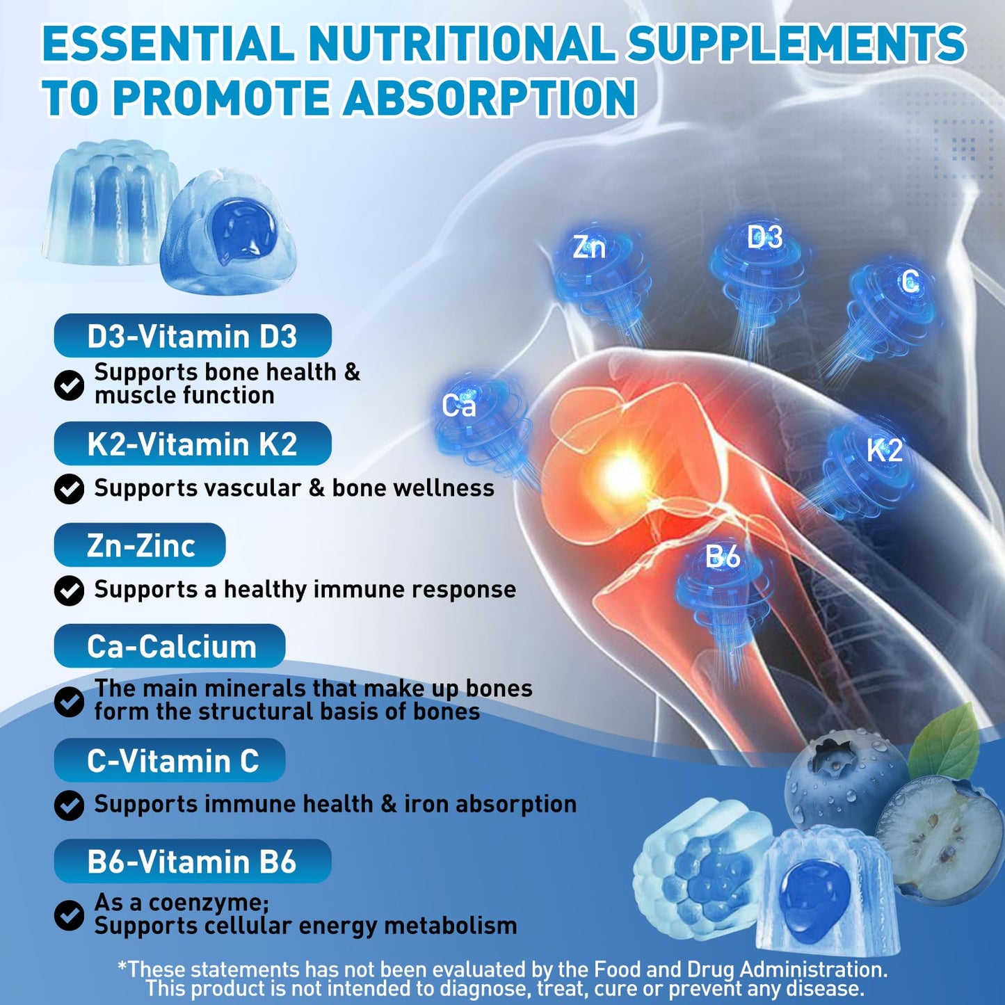 DR. MUSCLE'S Vitamin D3 K2 Gummies, 120 Count