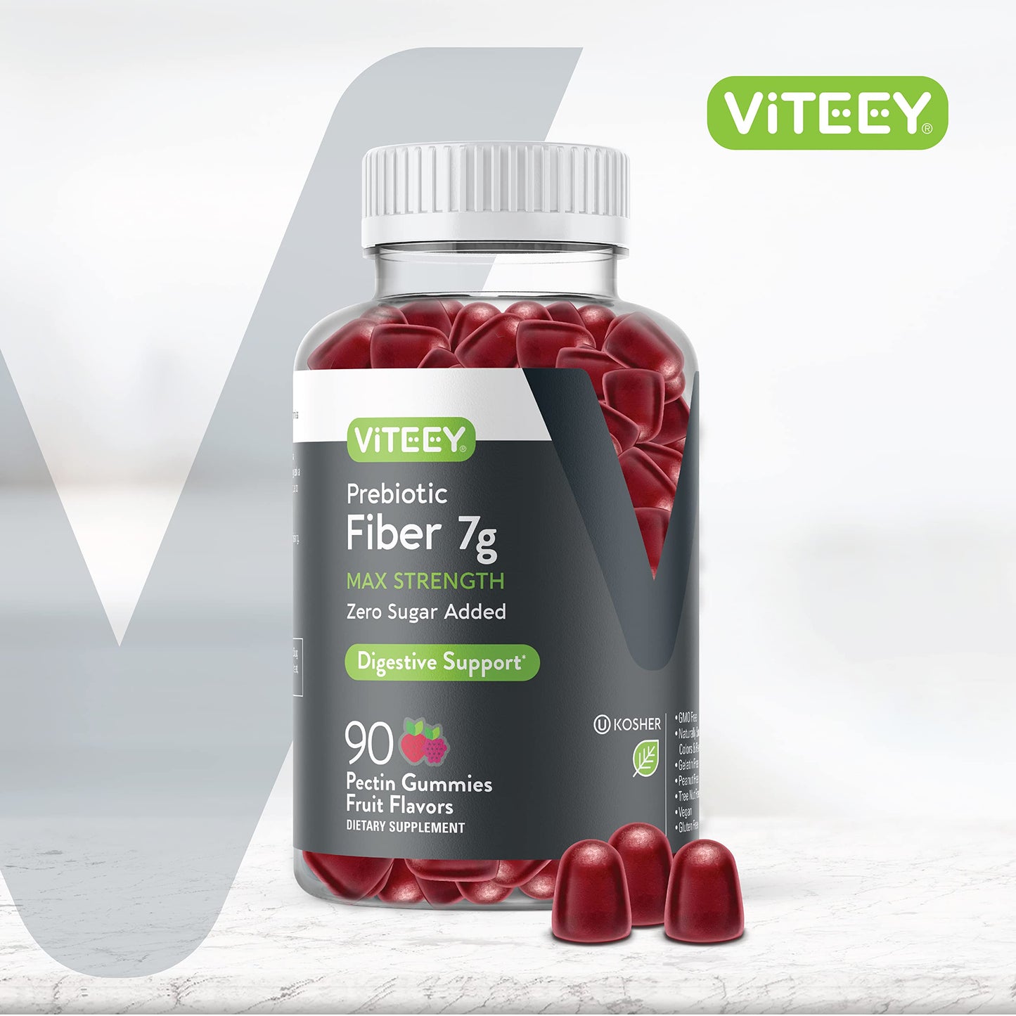 Viteey Prebiotic Fiber Gummies Gummy 90 Count