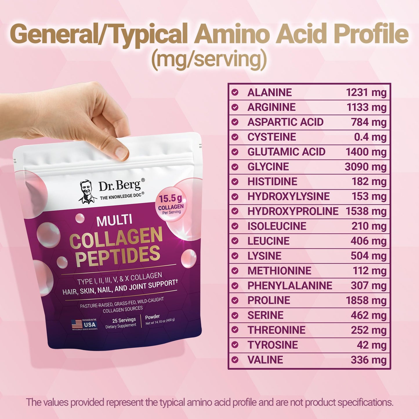 Dr. Berg Nutritionals Multi Collagen Peptides Powder 14.1 oz