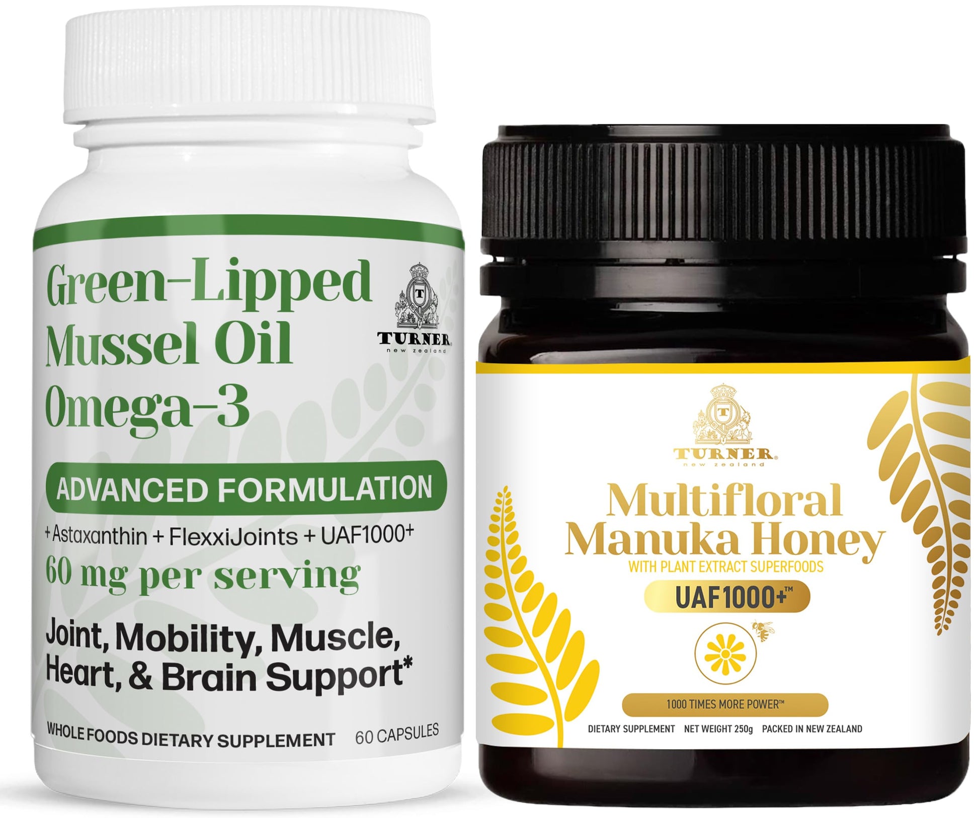 TURNER New Zealand Omega-3 Green Lipped Mussel Oil Softgel 60 Count