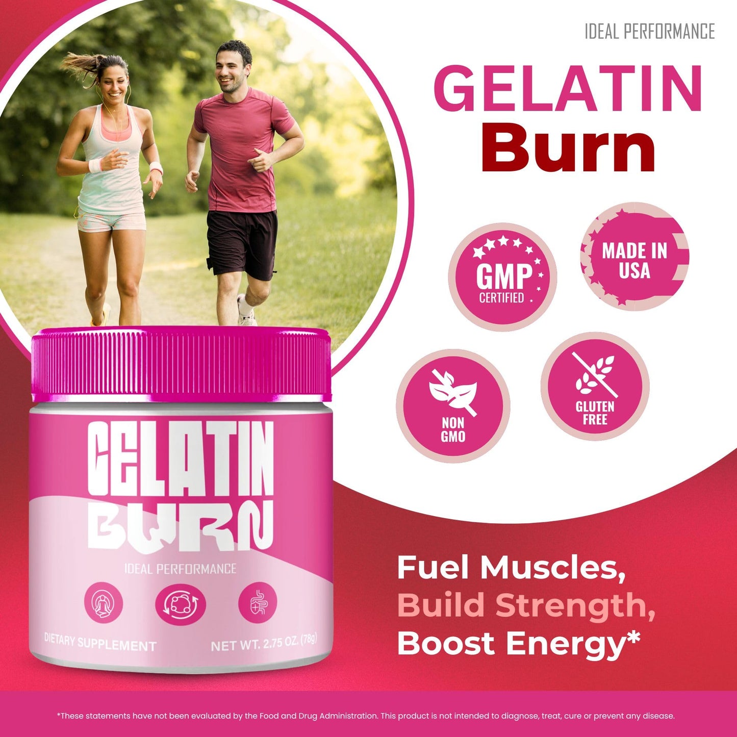 Ideal Performance Gelatin Burn Powder 5.5 Ounce (Pack of 2)