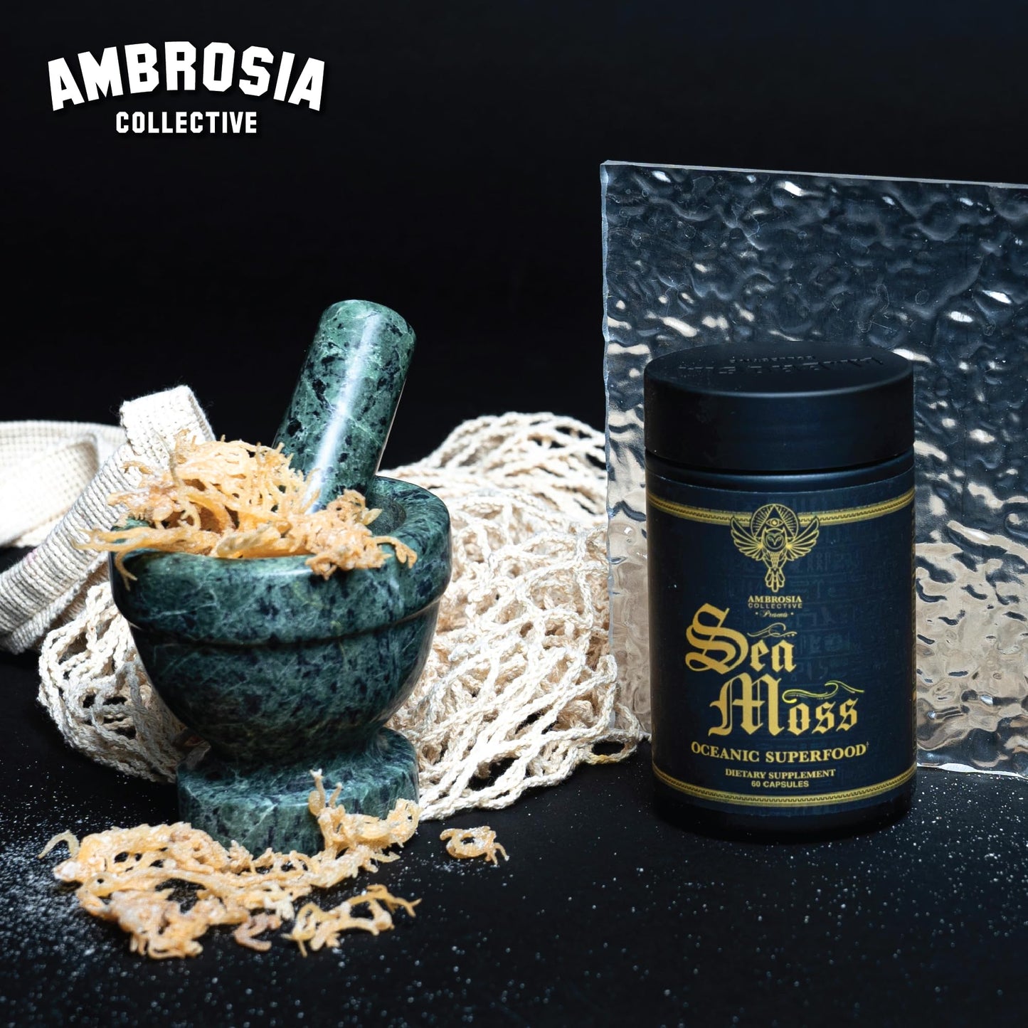 Ambrosia Organic Irish Sea Moss Capsules, 60 Count