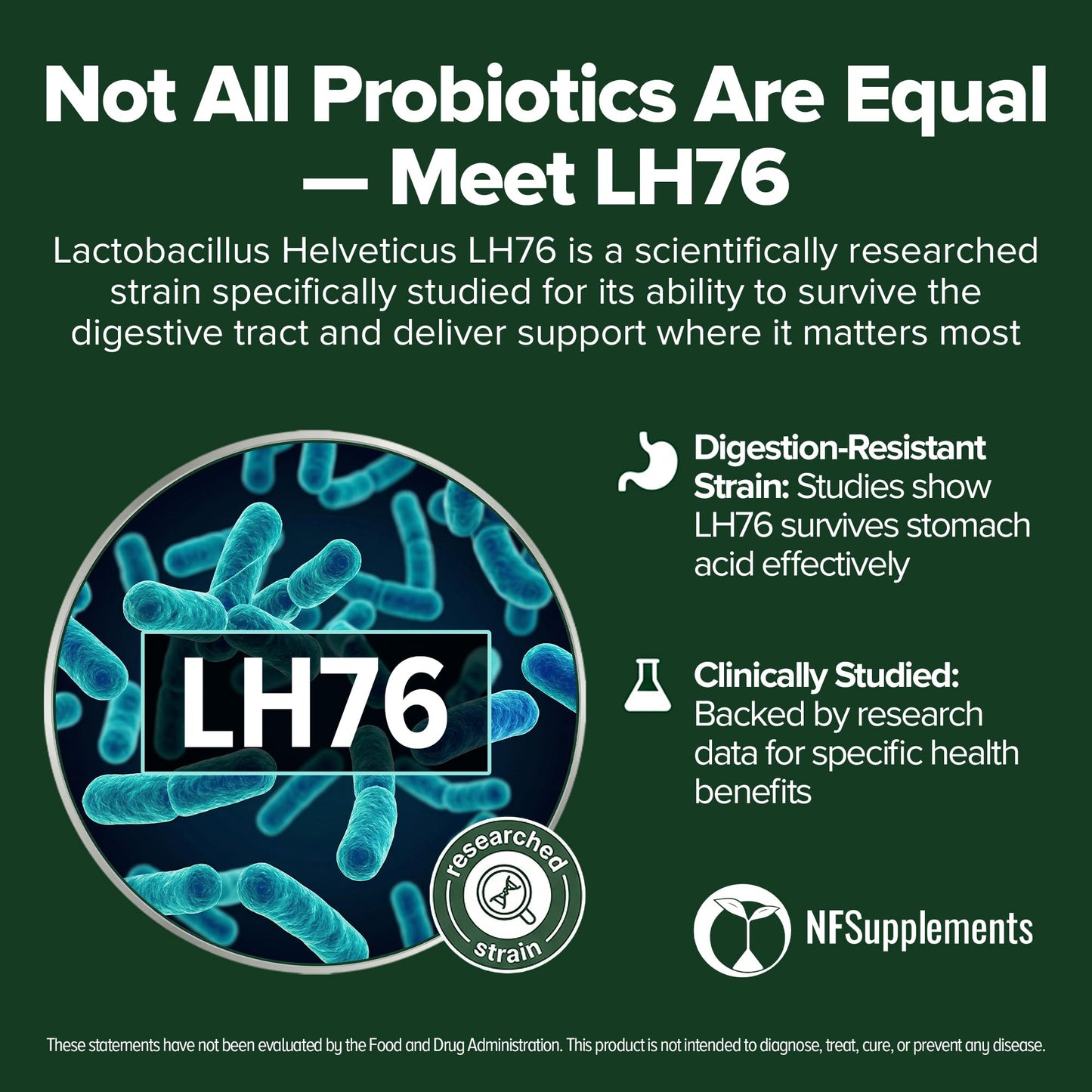 Natural Foundation Supplements Lactobacillus Helveticus Probiotic 240 Tablets