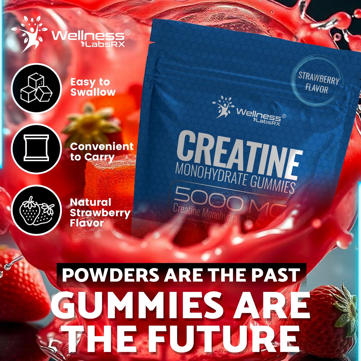 WELLNESS LABSRX Creatine Monohydrate 120 Gummies