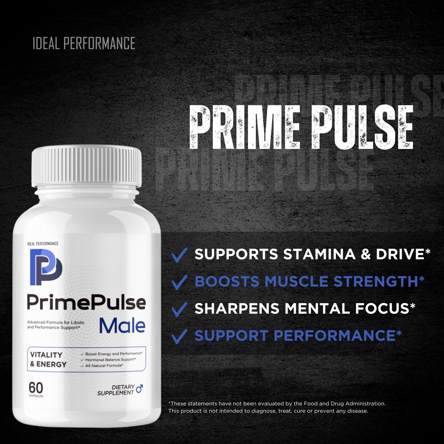 IDEAL PERFORMANCE Prime Pulse Pills Capsules, 60 Count
